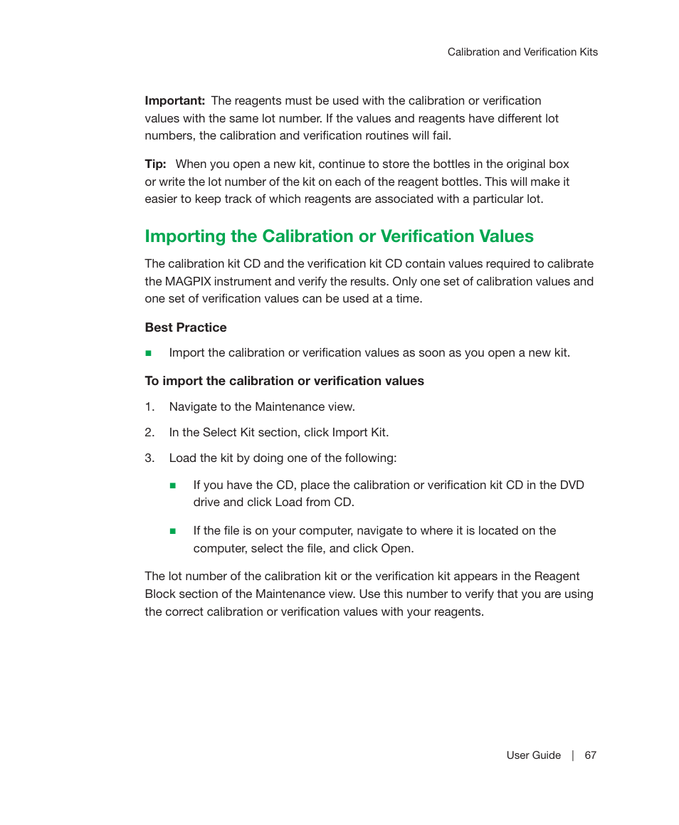 Importing the calibration or verification values | Bio-Rad Bio-Plex Manager™ MP Software Upgrade User Manual | Page 69 / 118