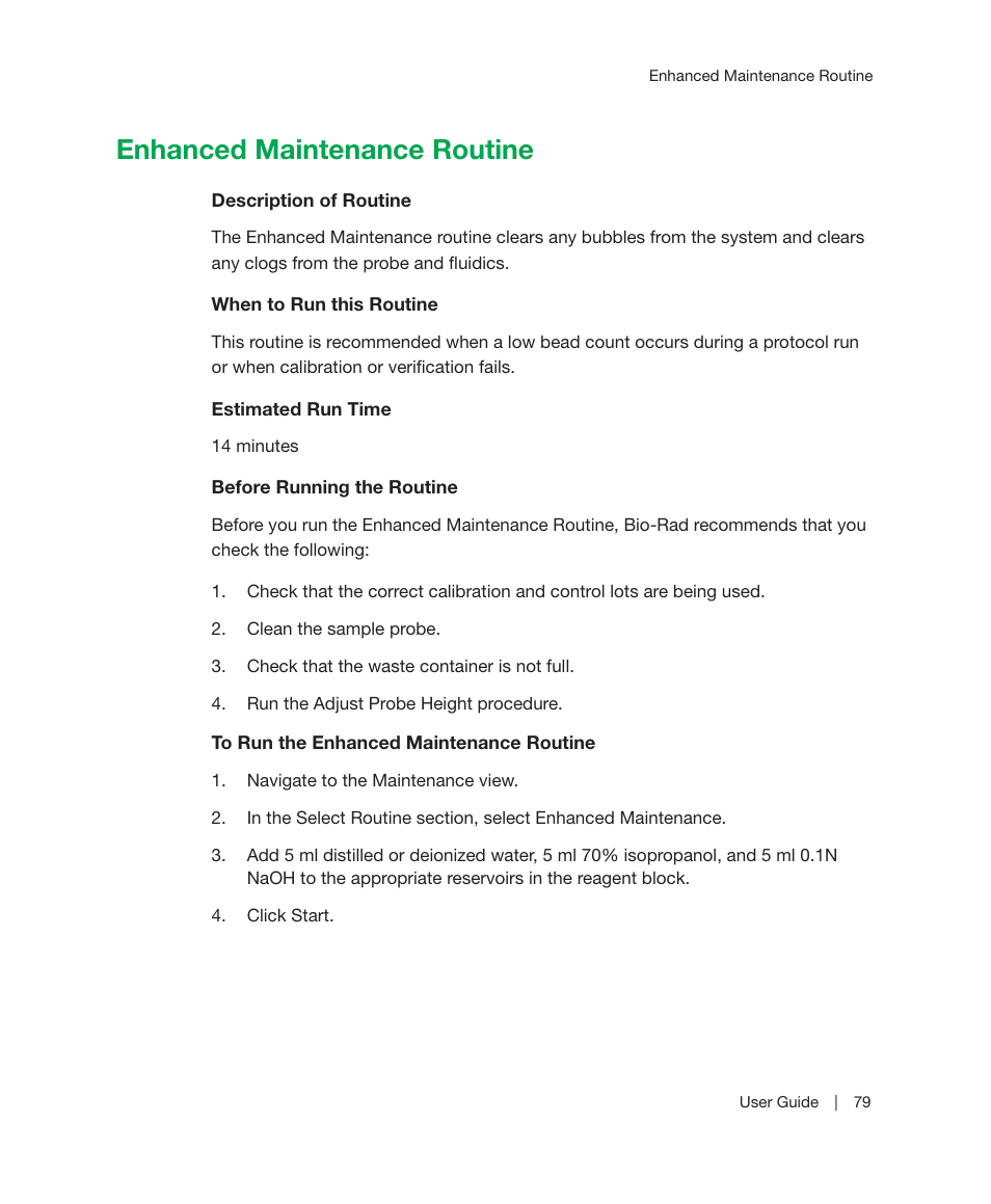 Enhanced maintenance routine | Bio-Rad Bio-Plex Manager™ MP Software Upgrade User Manual | Page 81 / 118