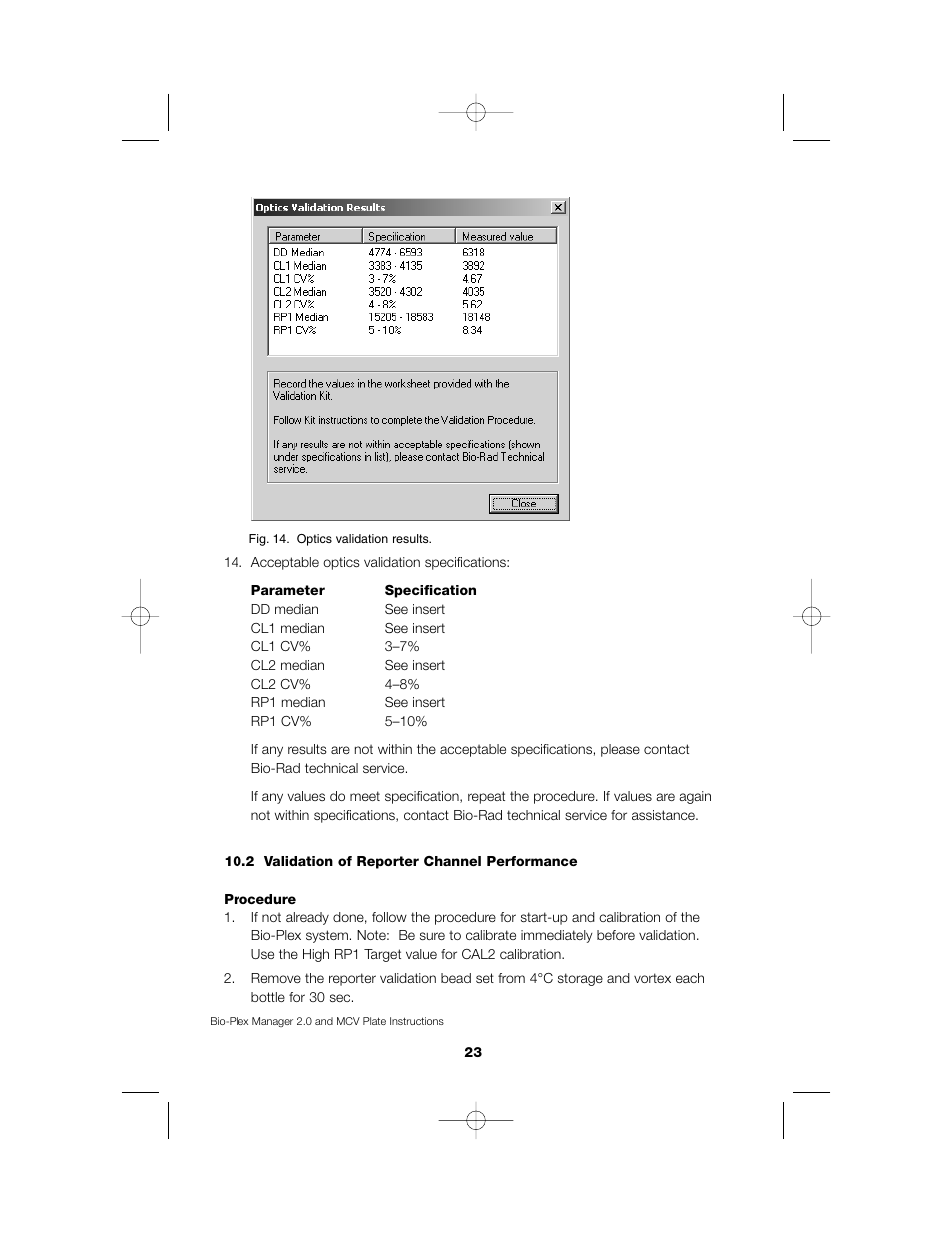 Bio-Rad Bio-Plex System Validation and Calibration Tools User Manual | Page 26 / 36