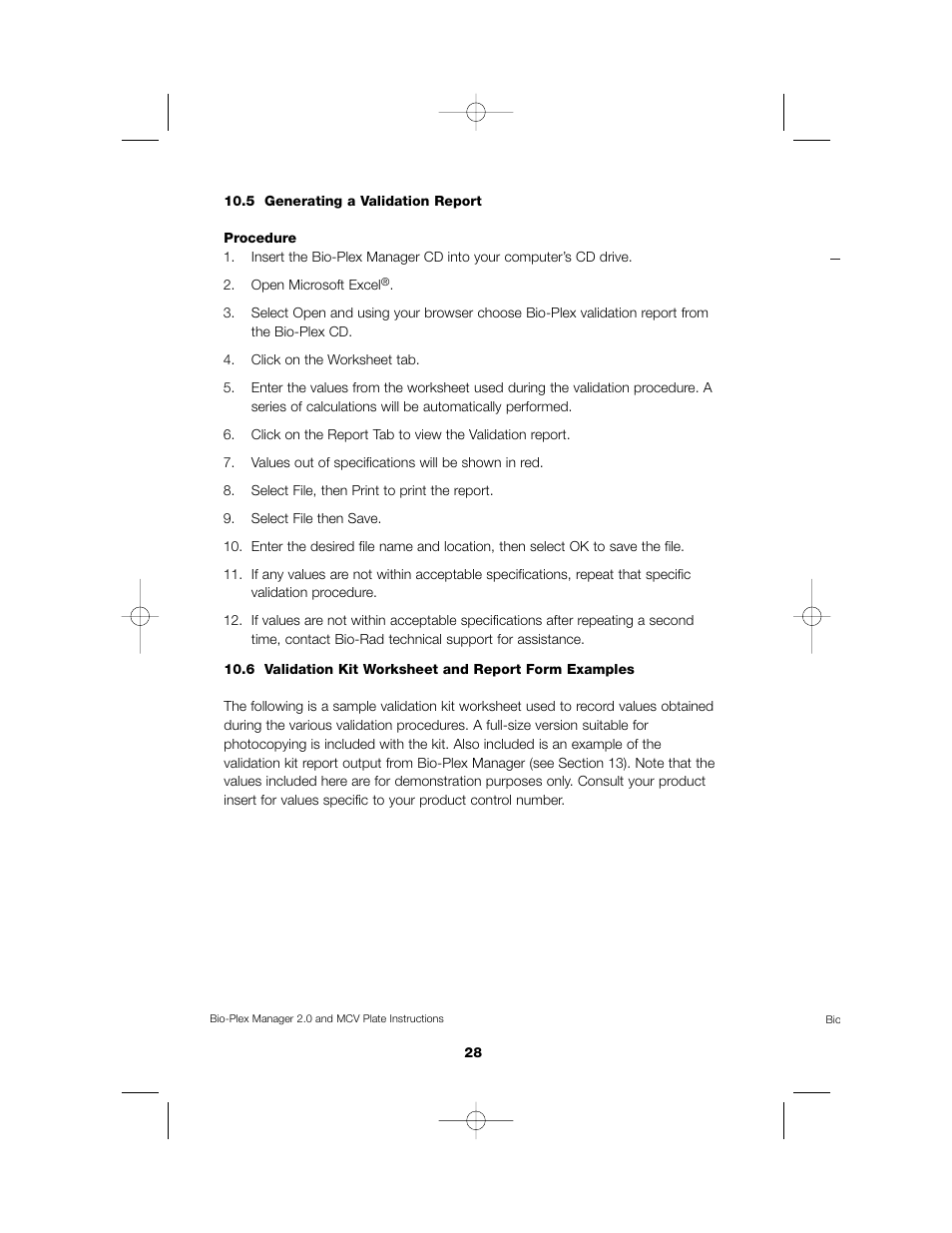 Bio-Rad Bio-Plex System Validation and Calibration Tools User Manual | Page 31 / 36