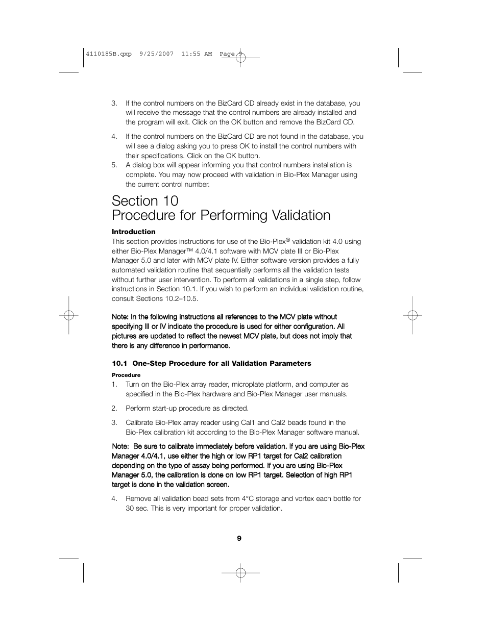 Bio-Rad Bio-Plex System Validation and Calibration Tools User Manual | Page 11 / 25