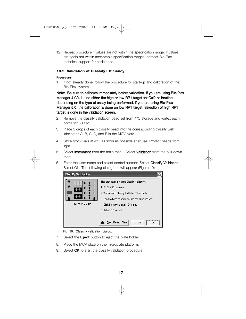 Bio-Rad Bio-Plex System Validation and Calibration Tools User Manual | Page 19 / 25