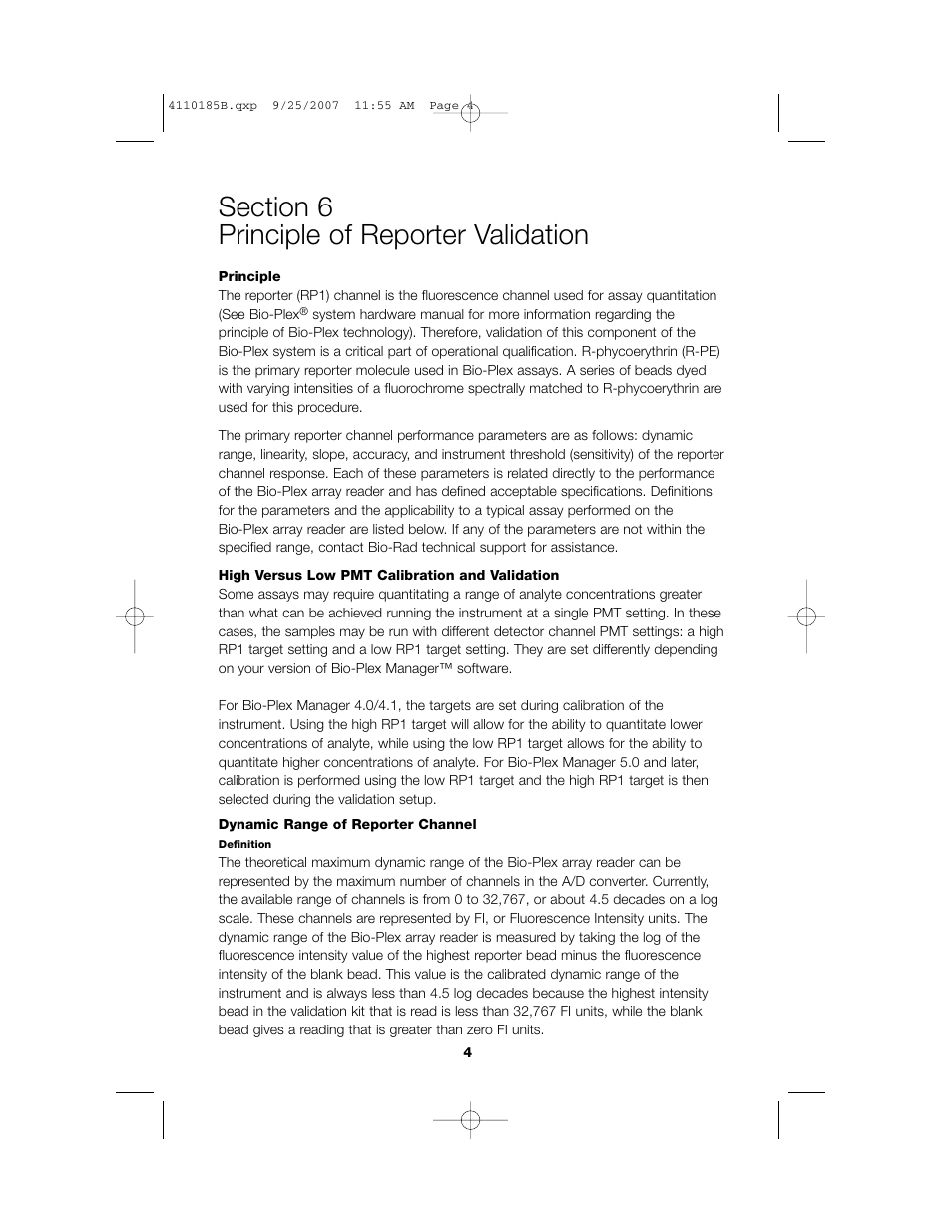 Bio-Rad Bio-Plex System Validation and Calibration Tools User Manual | Page 6 / 25