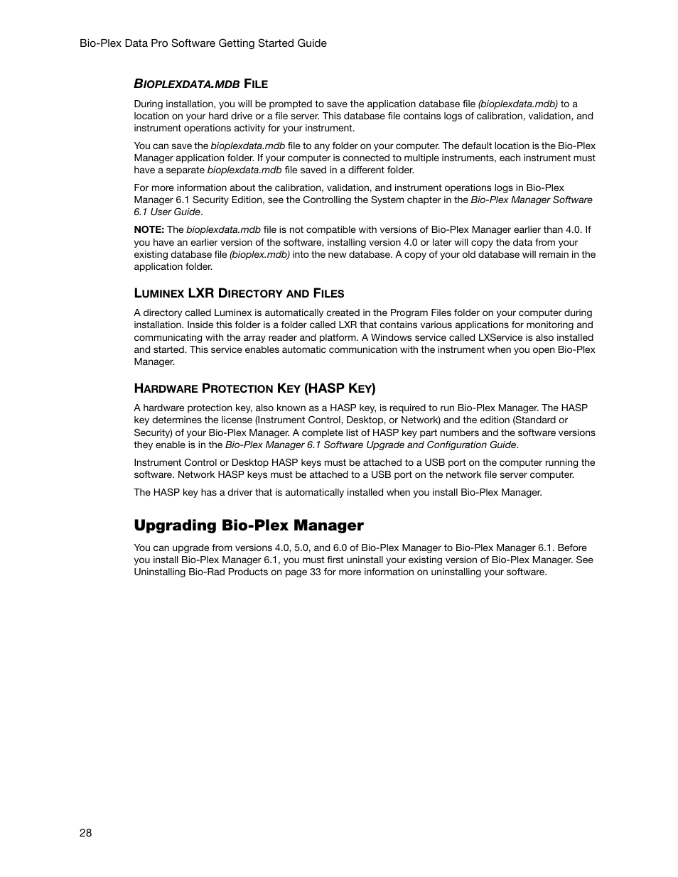Upgrading bio-plex manager | Bio-Rad Bio-Plex Data Pro™ Software User Manual | Page 28 / 36