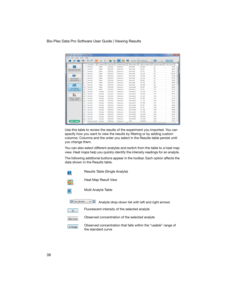Bio-Rad Bio-Plex Data Pro™ Software User Manual | Page 42 / 74