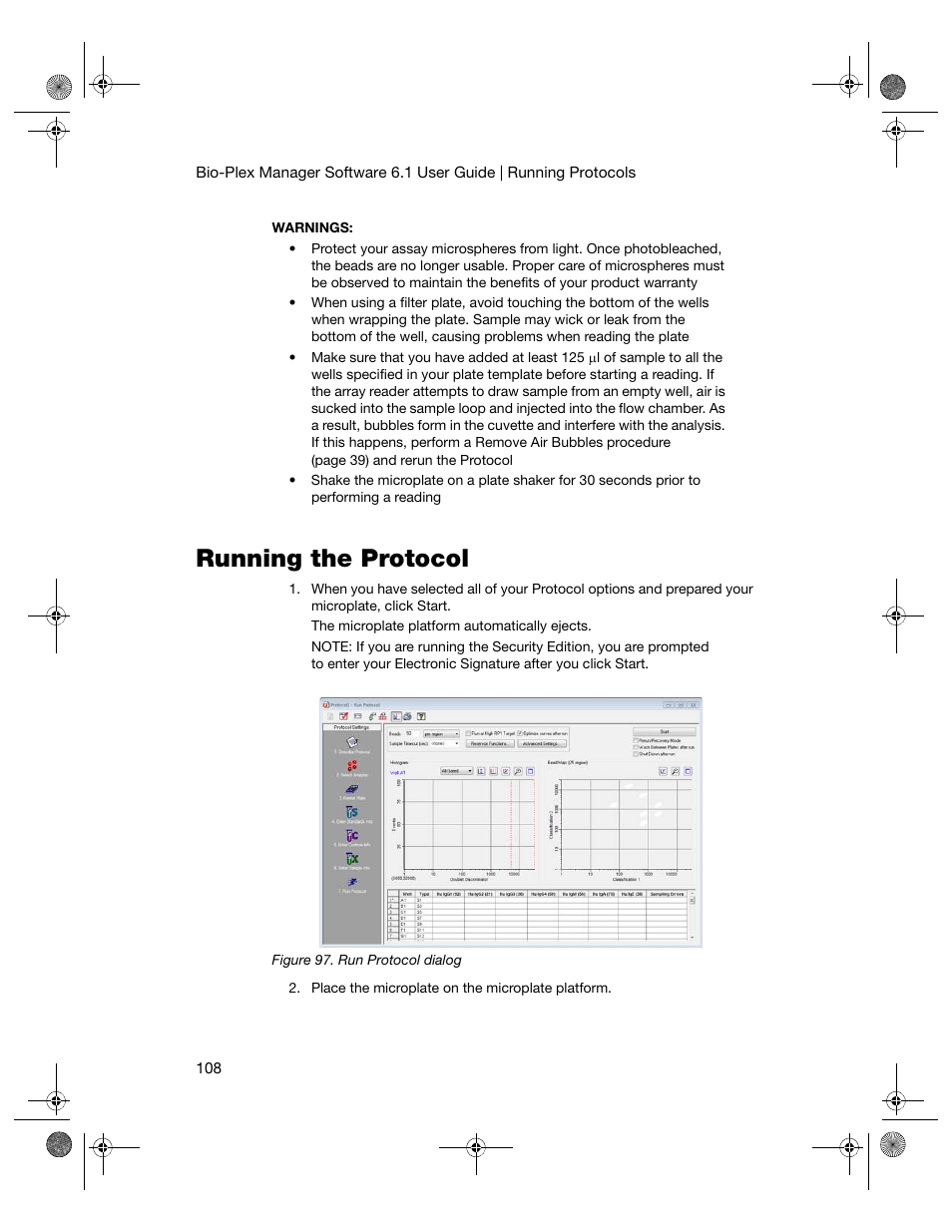 Running the protocol | Bio-Rad Bio-Plex Software® Upgrades and Conversions User Manual | Page 120 / 260