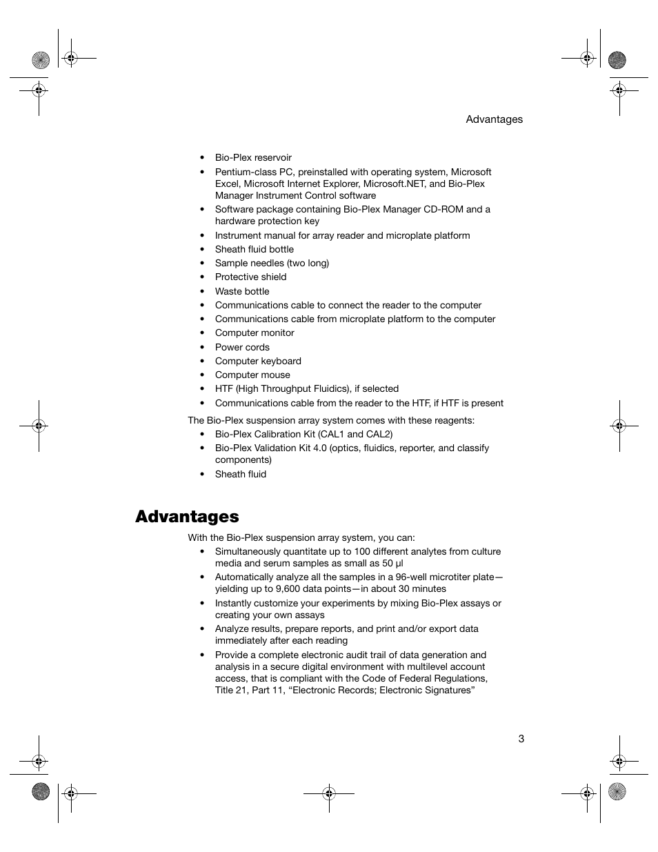 Advantages | Bio-Rad Bio-Plex Software® Upgrades and Conversions User Manual | Page 15 / 260