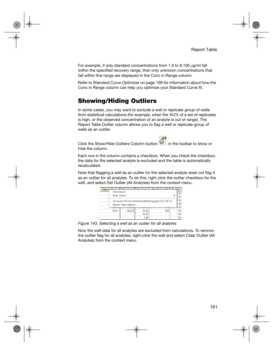 Showing/hiding outliers | Bio-Rad Bio-Plex Software® Upgrades and Conversions User Manual | Page 173 / 260