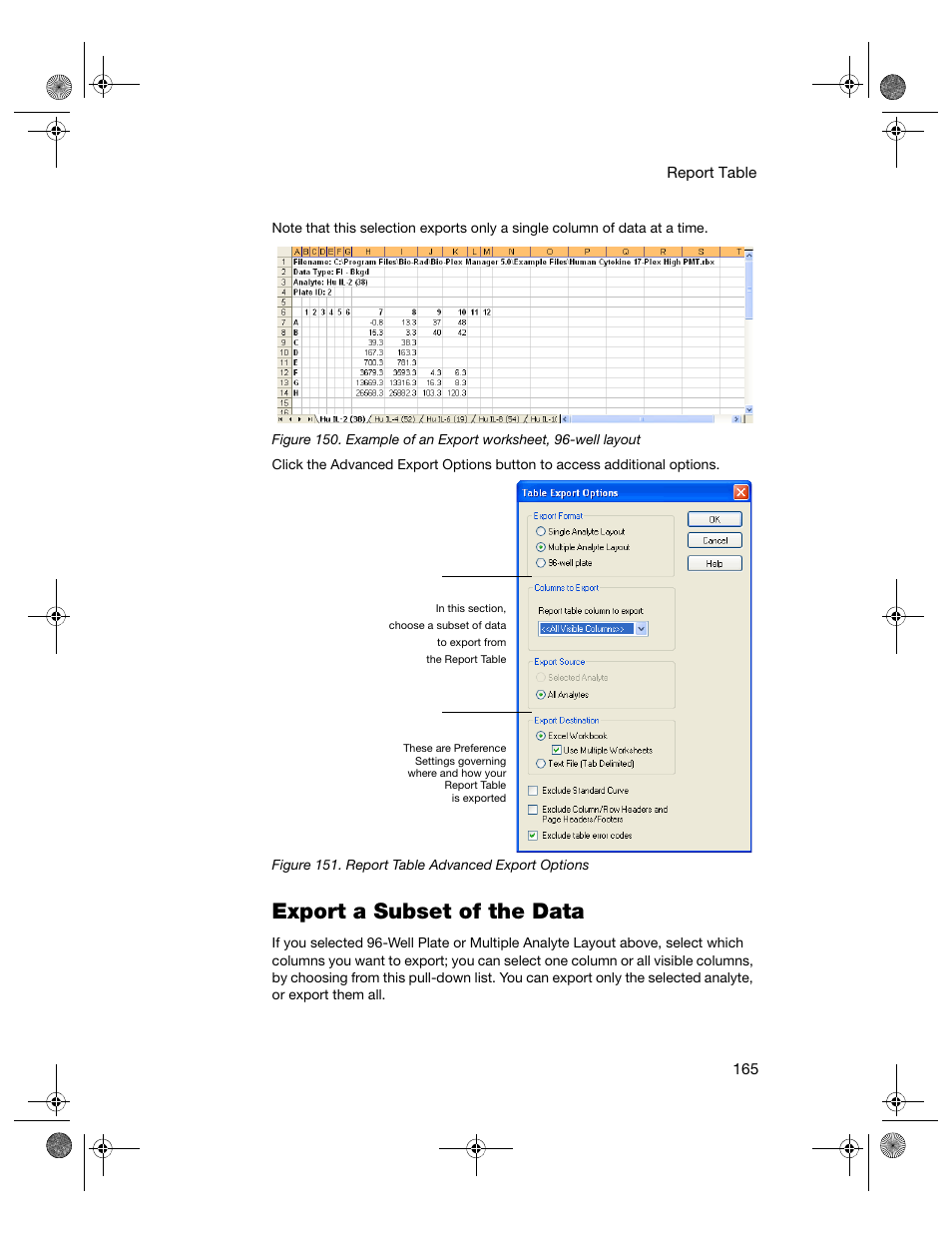 Export a subset of the data | Bio-Rad Bio-Plex Software® Upgrades and Conversions User Manual | Page 177 / 260