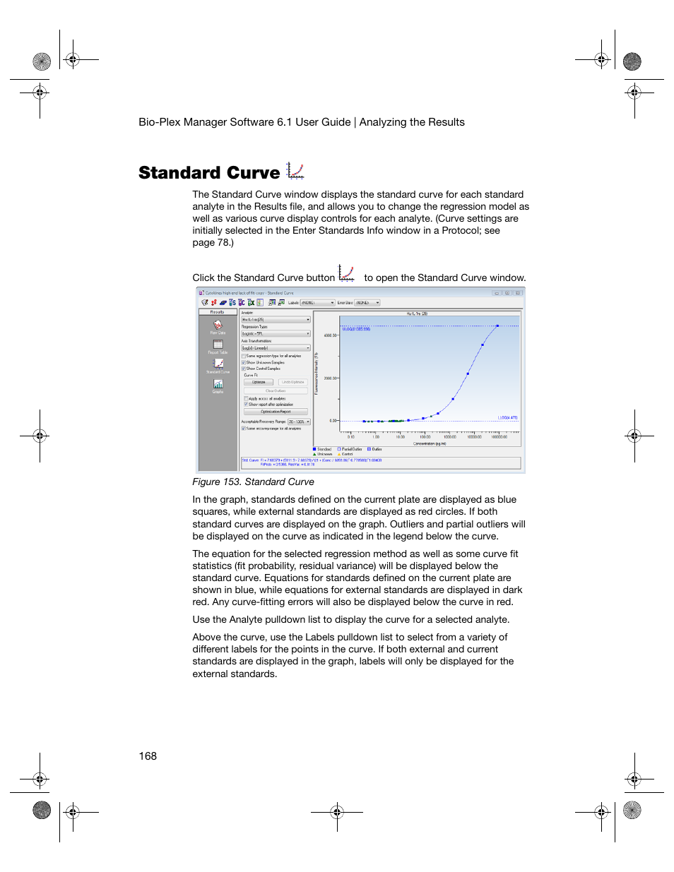 Standard curve | Bio-Rad Bio-Plex Software® Upgrades and Conversions User Manual | Page 180 / 260