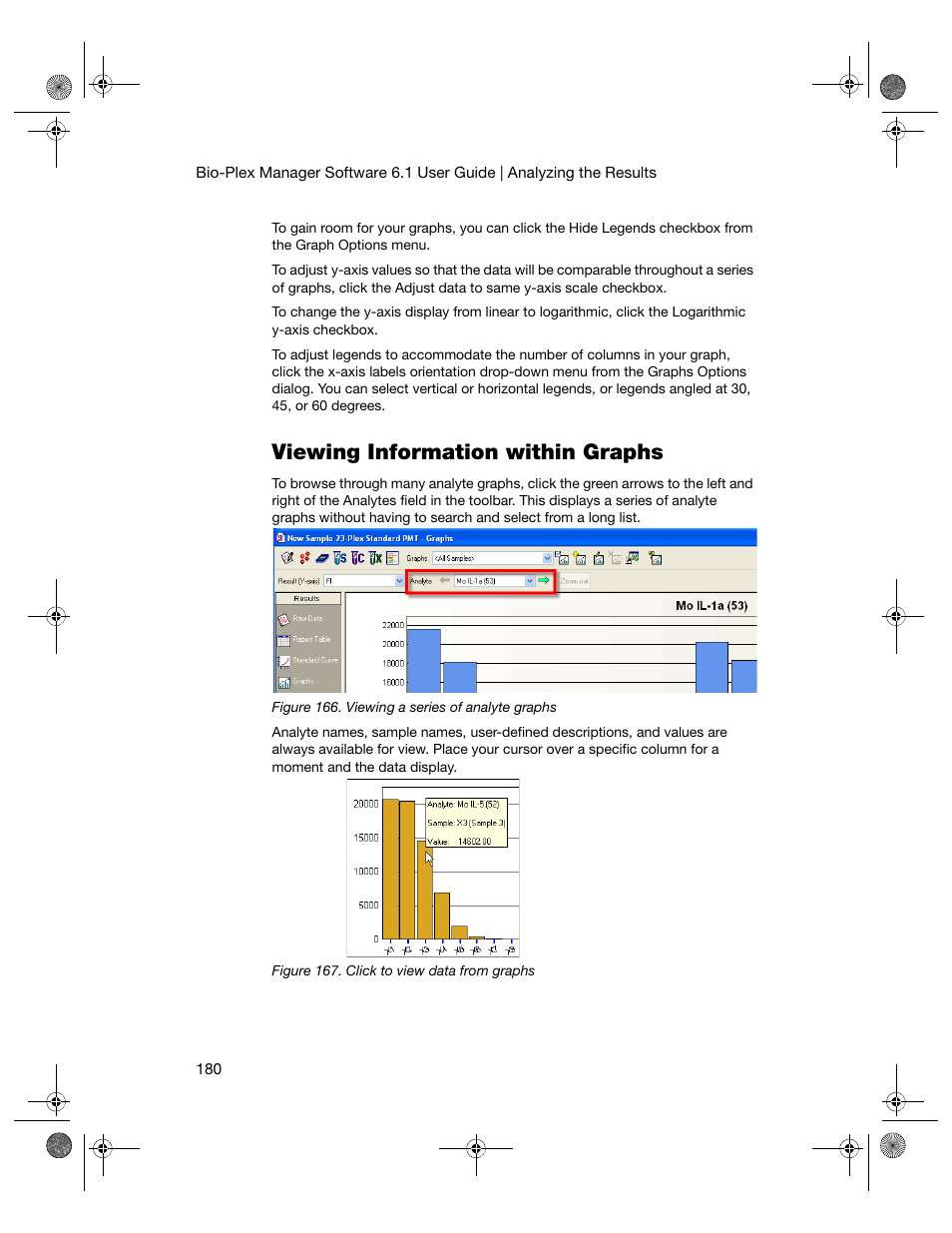 Viewing information within graphs | Bio-Rad Bio-Plex Software® Upgrades and Conversions User Manual | Page 192 / 260