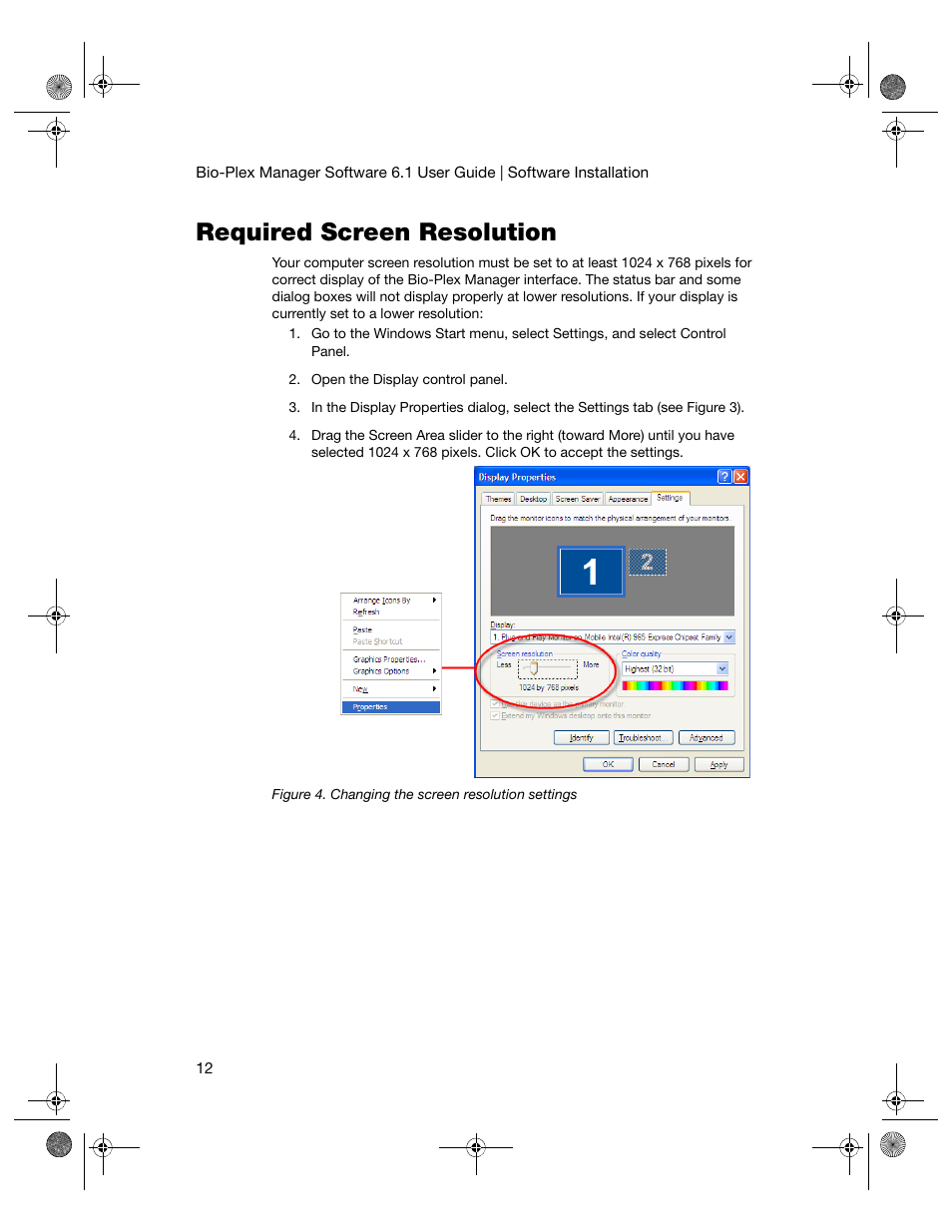 Required screen resolution | Bio-Rad Bio-Plex Software® Upgrades and Conversions User Manual | Page 24 / 260