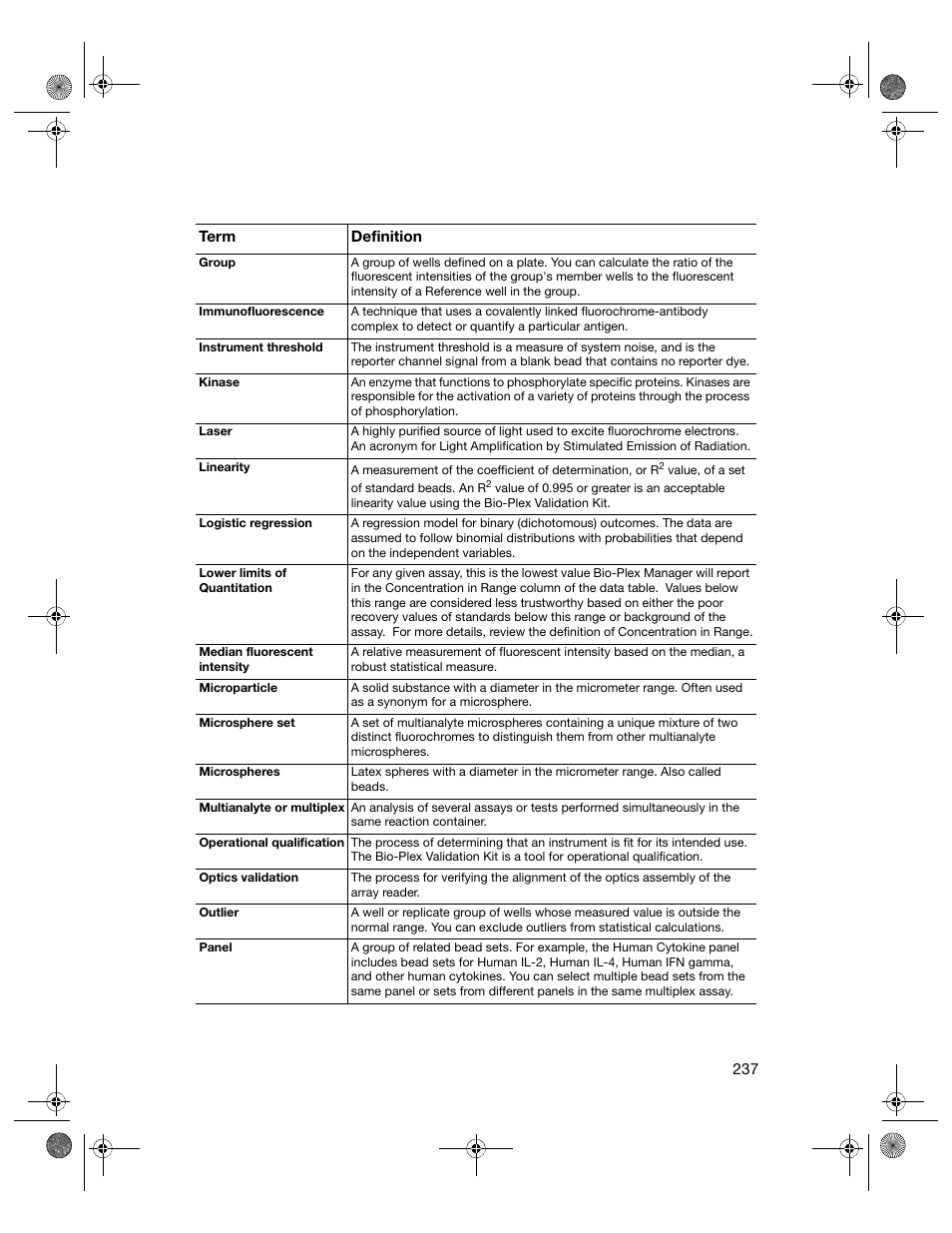 Bio-Rad Bio-Plex Software® Upgrades and Conversions User Manual | Page 249 / 260