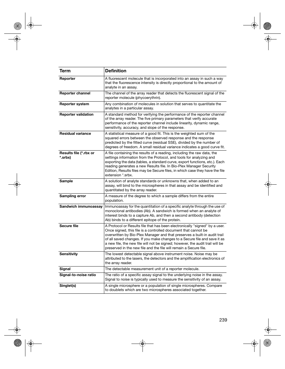 Bio-Rad Bio-Plex Software® Upgrades and Conversions User Manual | Page 251 / 260