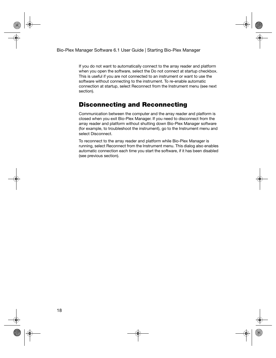 Disconnecting and reconnecting | Bio-Rad Bio-Plex Software® Upgrades and Conversions User Manual | Page 30 / 260