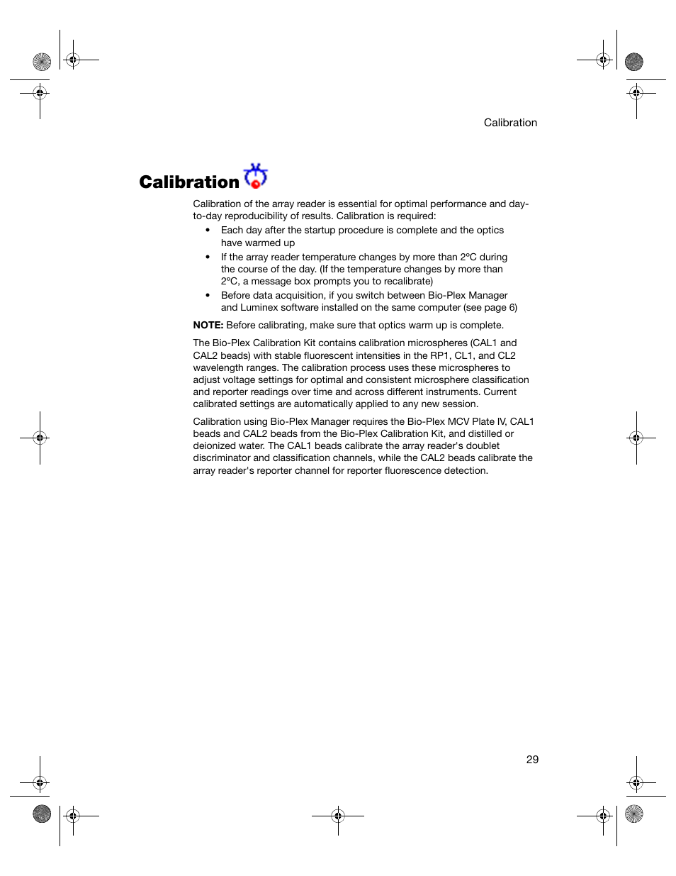 Calibration | Bio-Rad Bio-Plex Software® Upgrades and Conversions User Manual | Page 41 / 260