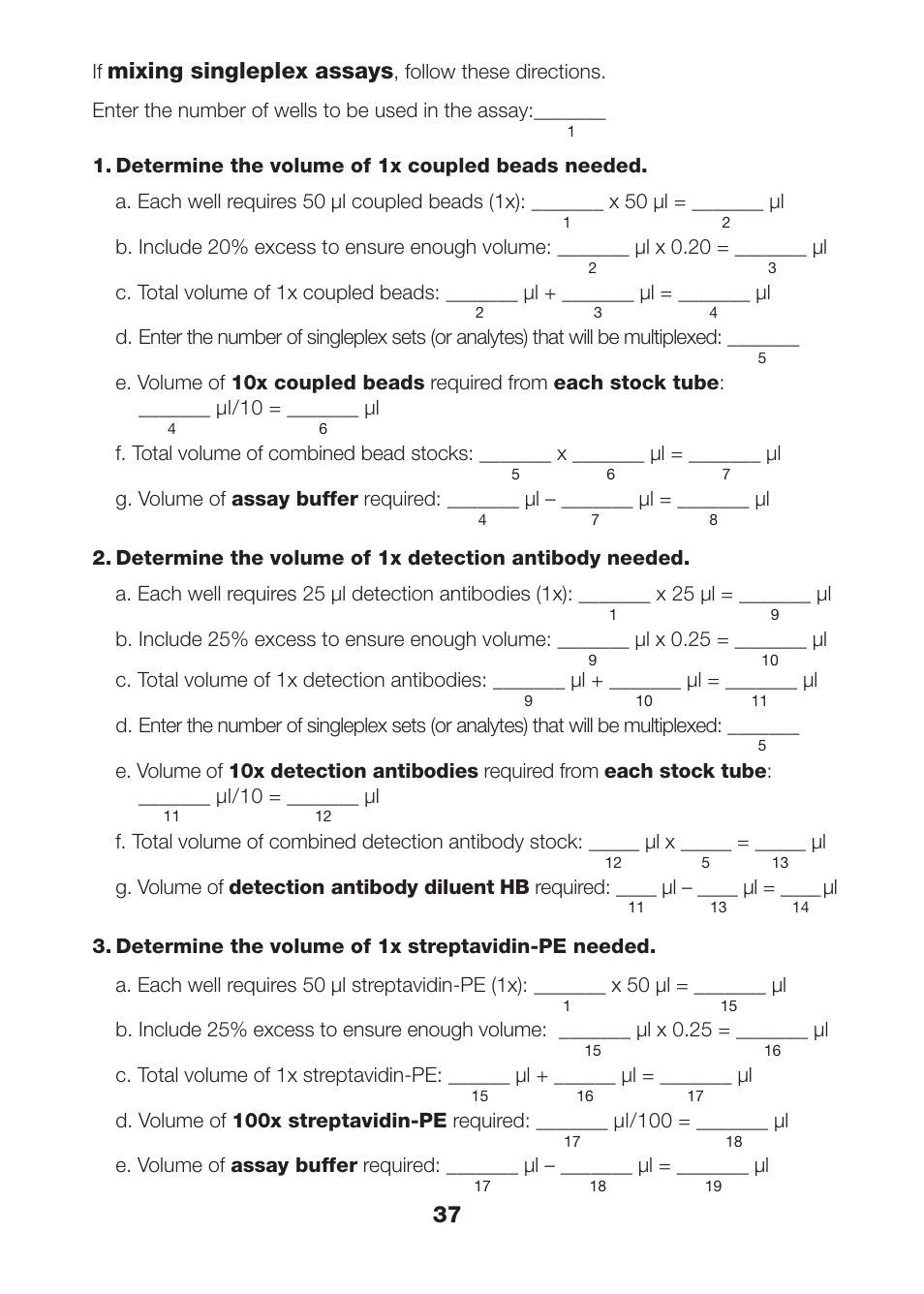 Mixing singleplex assays | Bio-Rad Human Inflammation Assays User Manual | Page 39 / 42