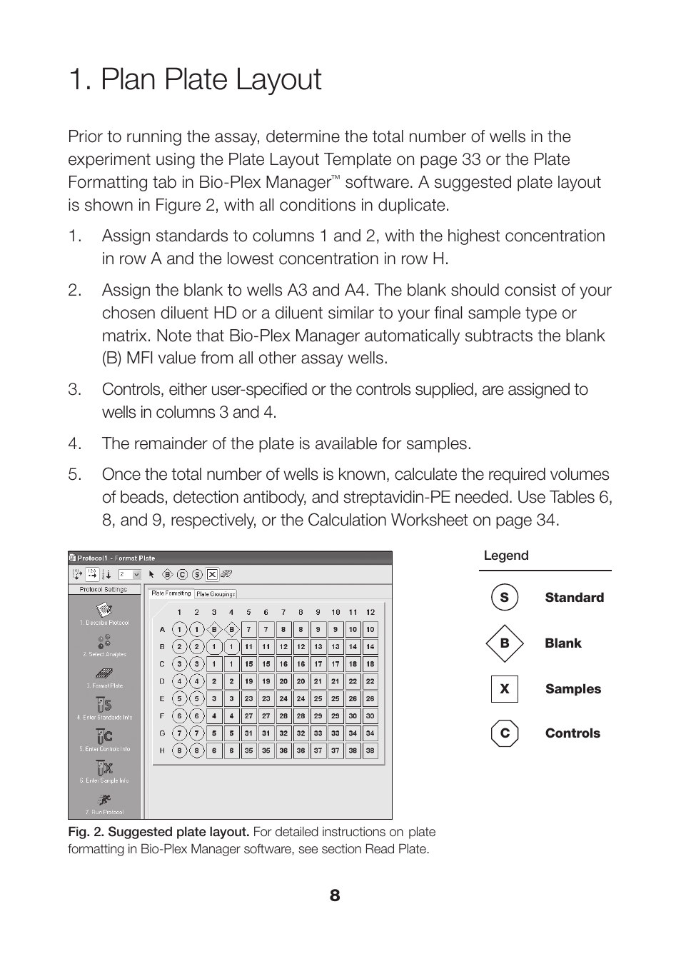 Plan plate layout, Plan plate layout 8 | Bio-Rad Human MMP and TIMP Assays User Manual | Page 10 / 39