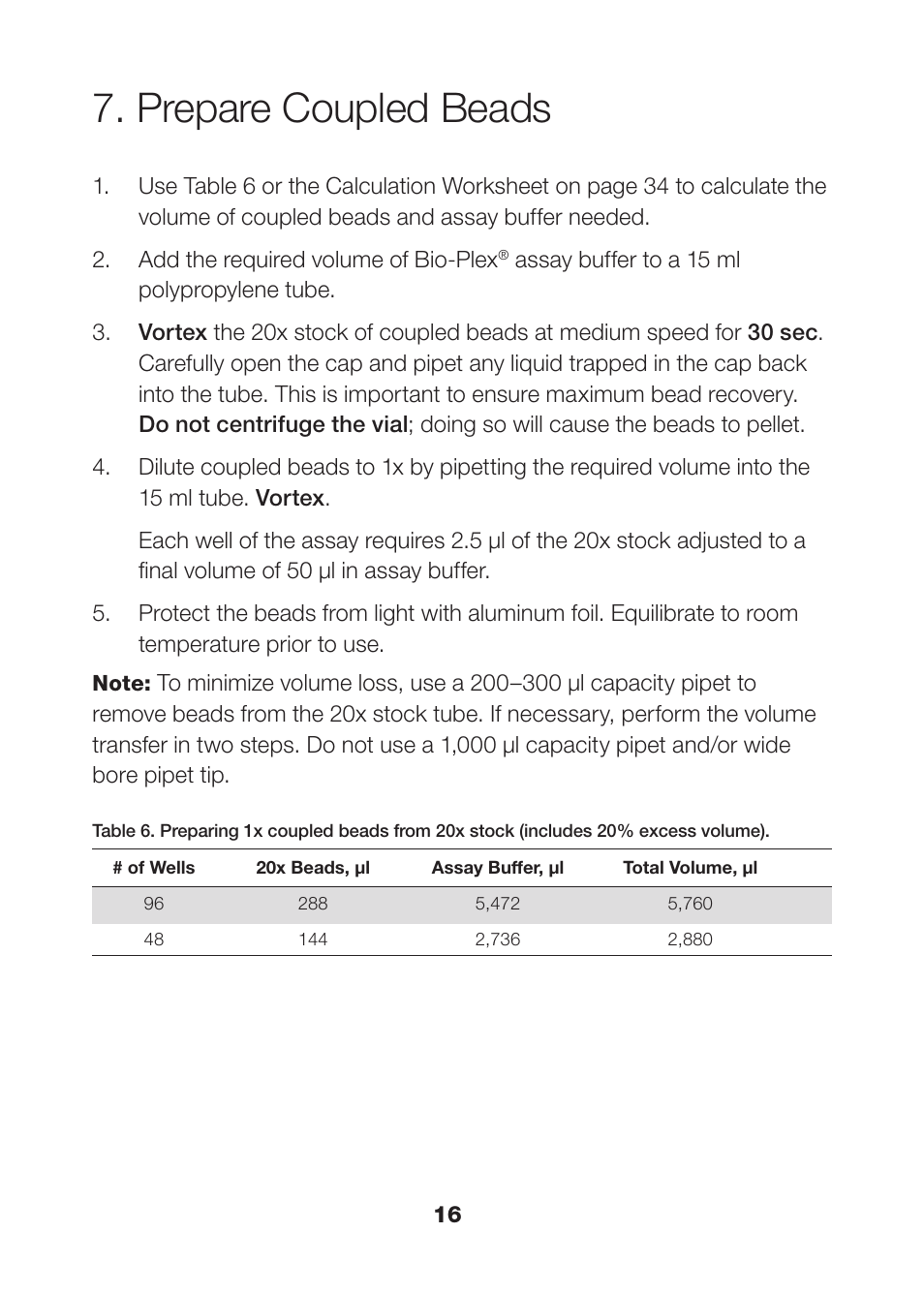 Prepare coupled beads, Prepare coupled beads 16 | Bio-Rad Human MMP and TIMP Assays User Manual | Page 18 / 39