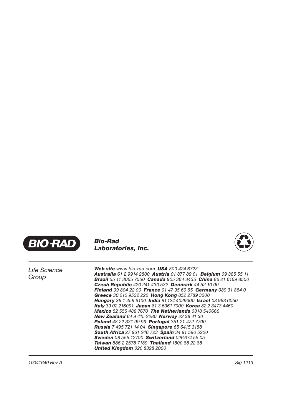 Life science group, Bio-rad laboratories, inc | Bio-Rad Human MMP and TIMP Assays User Manual | Page 39 / 39
