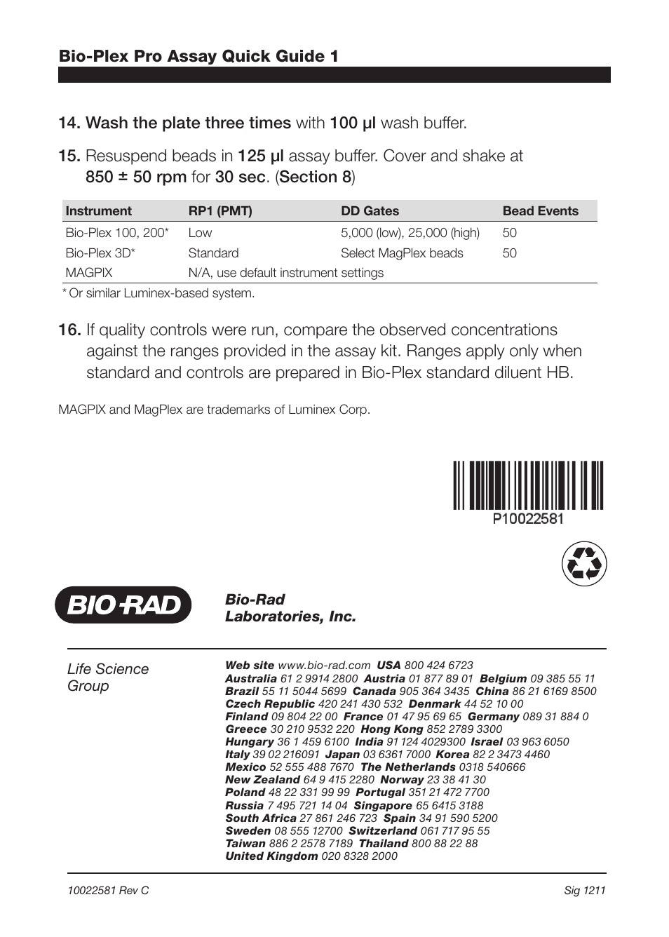 Bio-Rad Bio-Plex Pro™ Human Cancer Biomarker Assays User Manual | Page 4 / 4