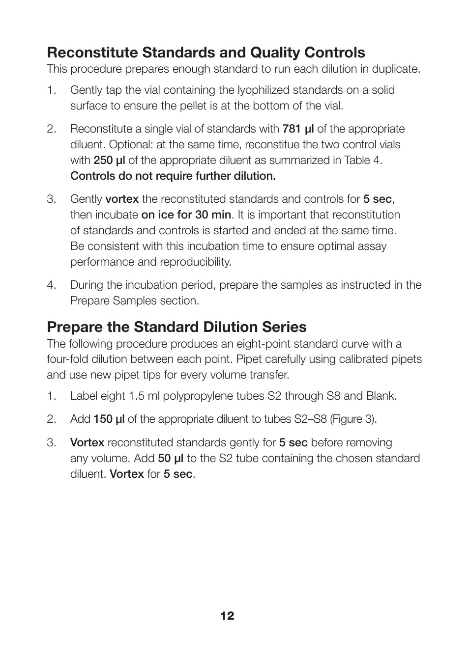 Reconstitute standards and quality controls, Prepare the standard dilution series | Bio-Rad Bio-Plex Pro™ Human Th17 Cytokine Assays User Manual | Page 14 / 42