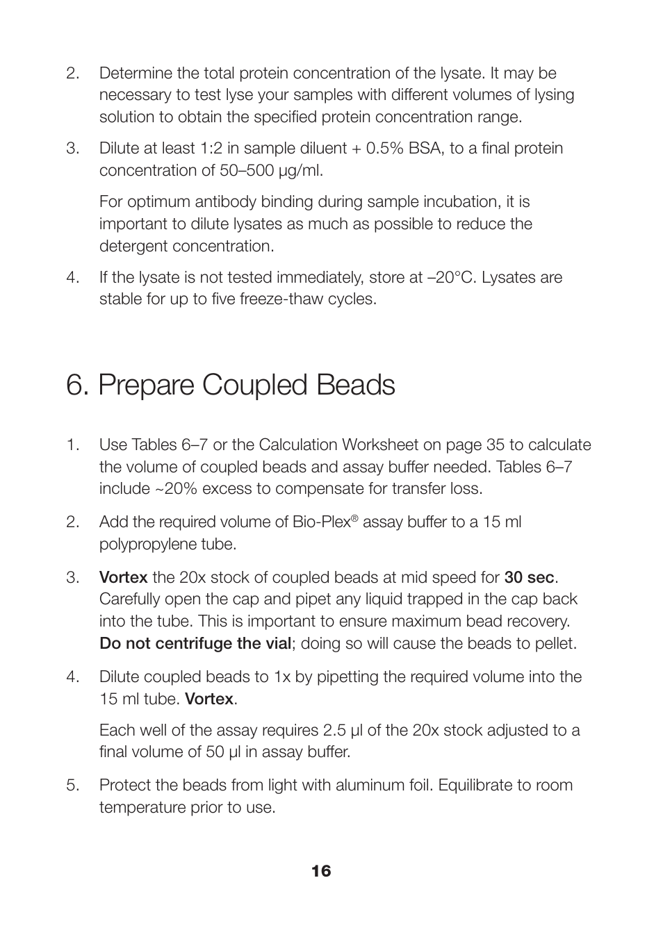 Prepare coupled beads | Bio-Rad Bio-Plex Pro™ Human Th17 Cytokine Assays User Manual | Page 18 / 42