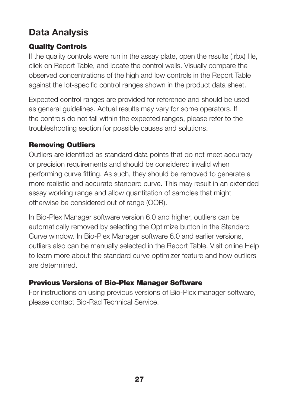 Data analysis | Bio-Rad Bio-Plex Pro™ Human Th17 Cytokine Assays User Manual | Page 29 / 42