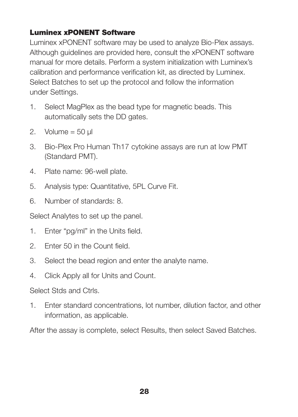 Bio-Rad Bio-Plex Pro™ Human Th17 Cytokine Assays User Manual | Page 30 / 42