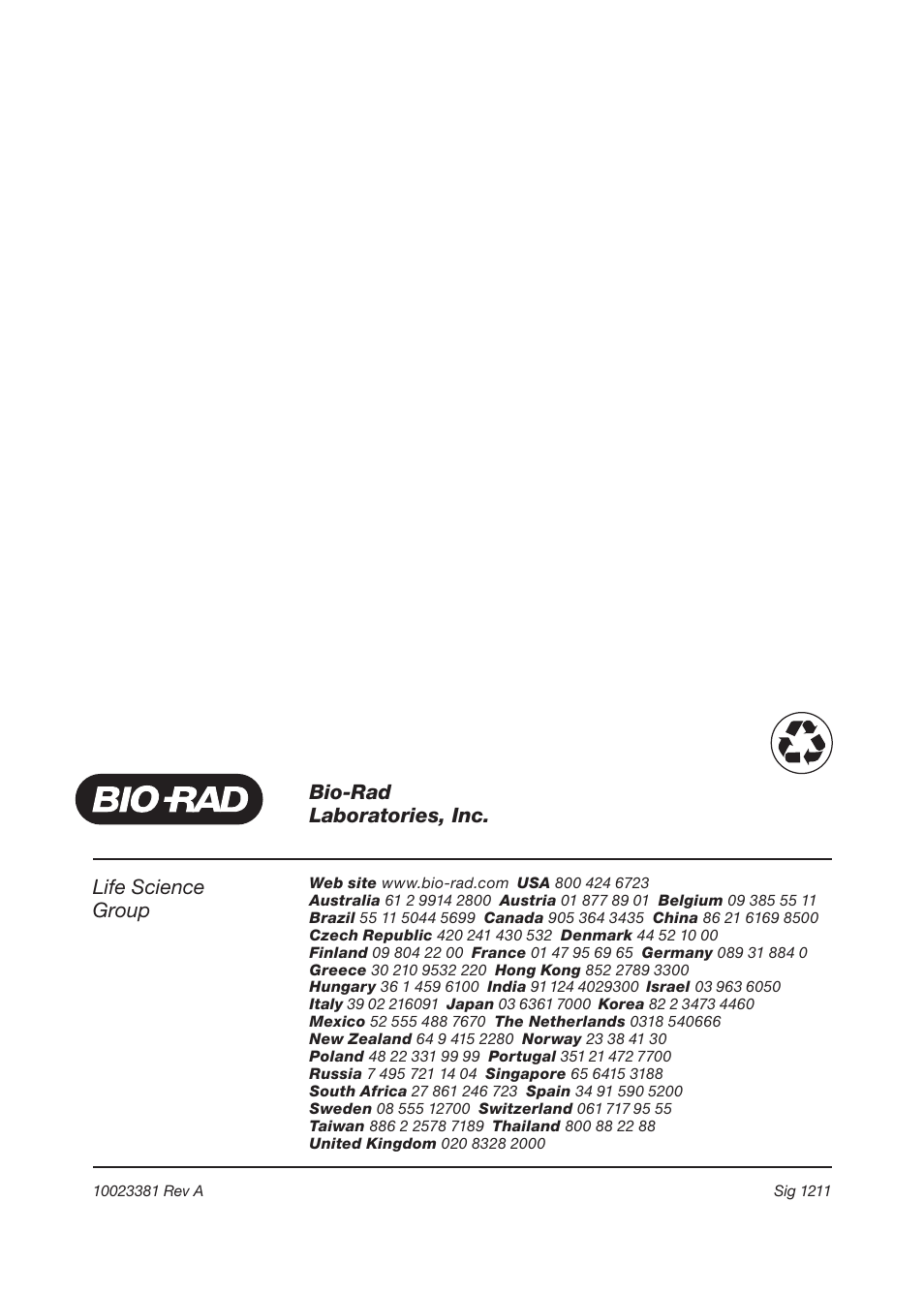 Life science group, Bio-rad laboratories, inc | Bio-Rad Bio-Plex Pro™ Human Th17 Cytokine Assays User Manual | Page 42 / 42