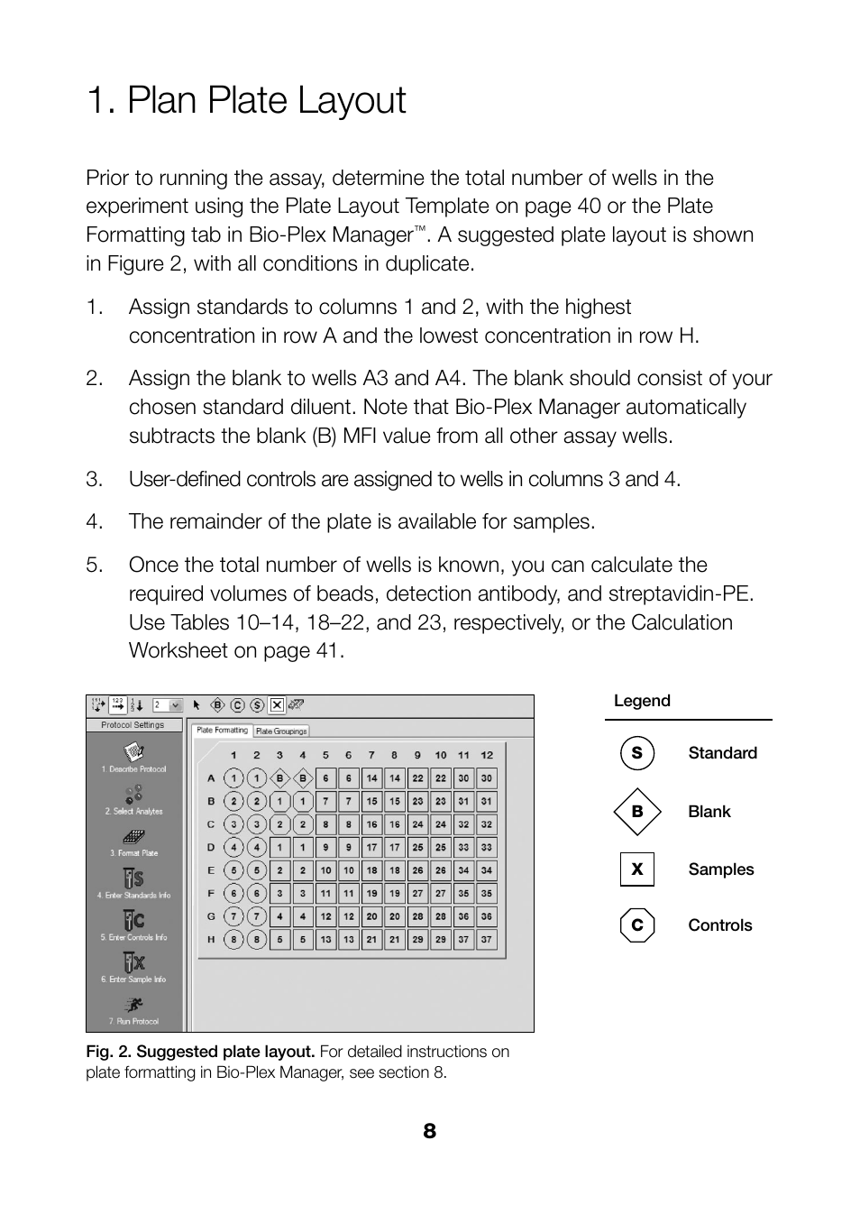 Plan plate layout | Bio-Rad Bio-Plex Pro™ Rat Cytokine, Chemokine, and Growth Factor Assays User Manual | Page 10 / 49