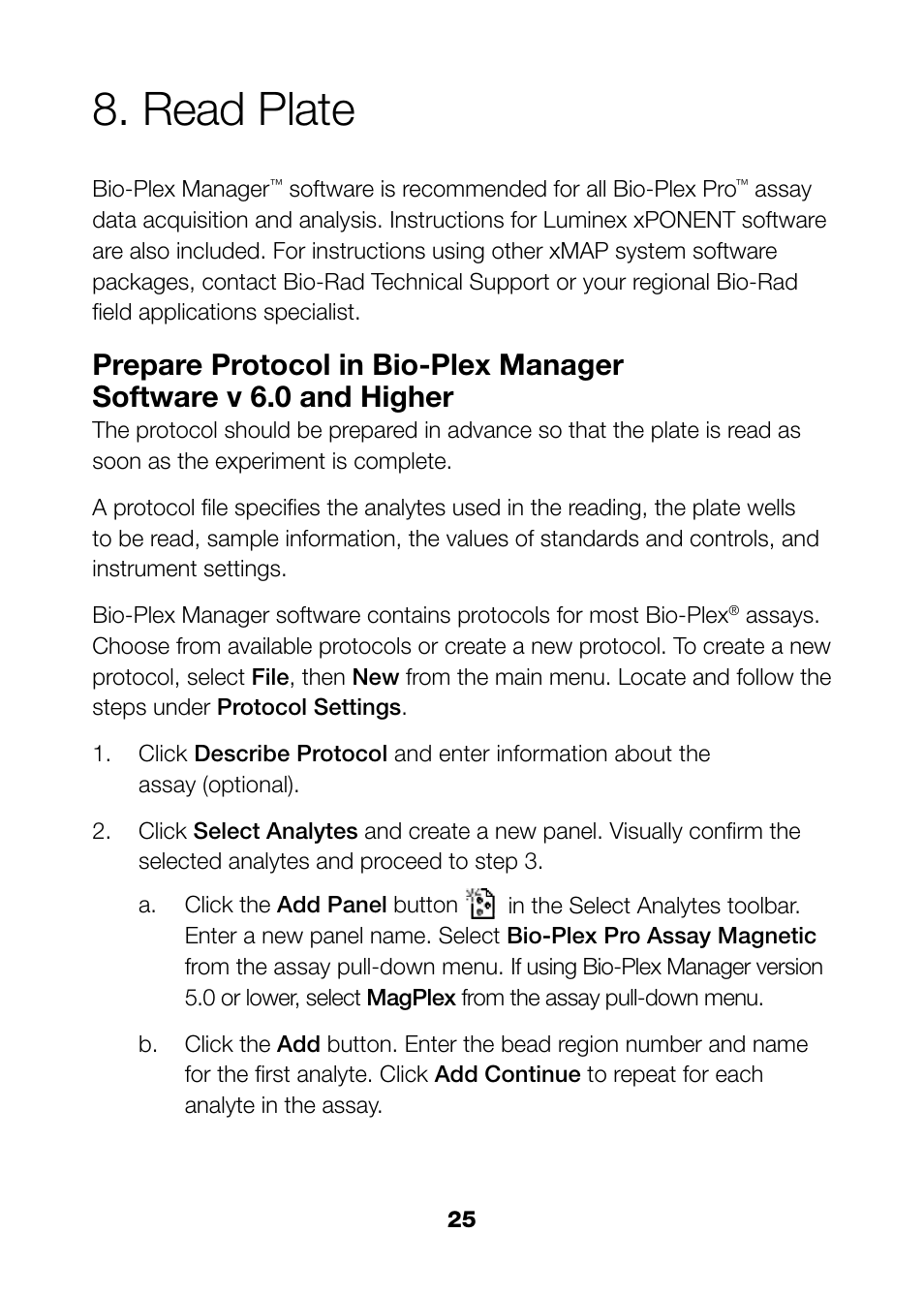 Read plate | Bio-Rad Bio-Plex Pro™ TGF-β Assays User Manual | Page 27 / 43