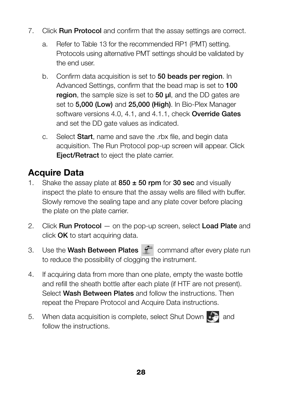 Acquire data | Bio-Rad Bio-Plex Pro™ TGF-β Assays User Manual | Page 30 / 43