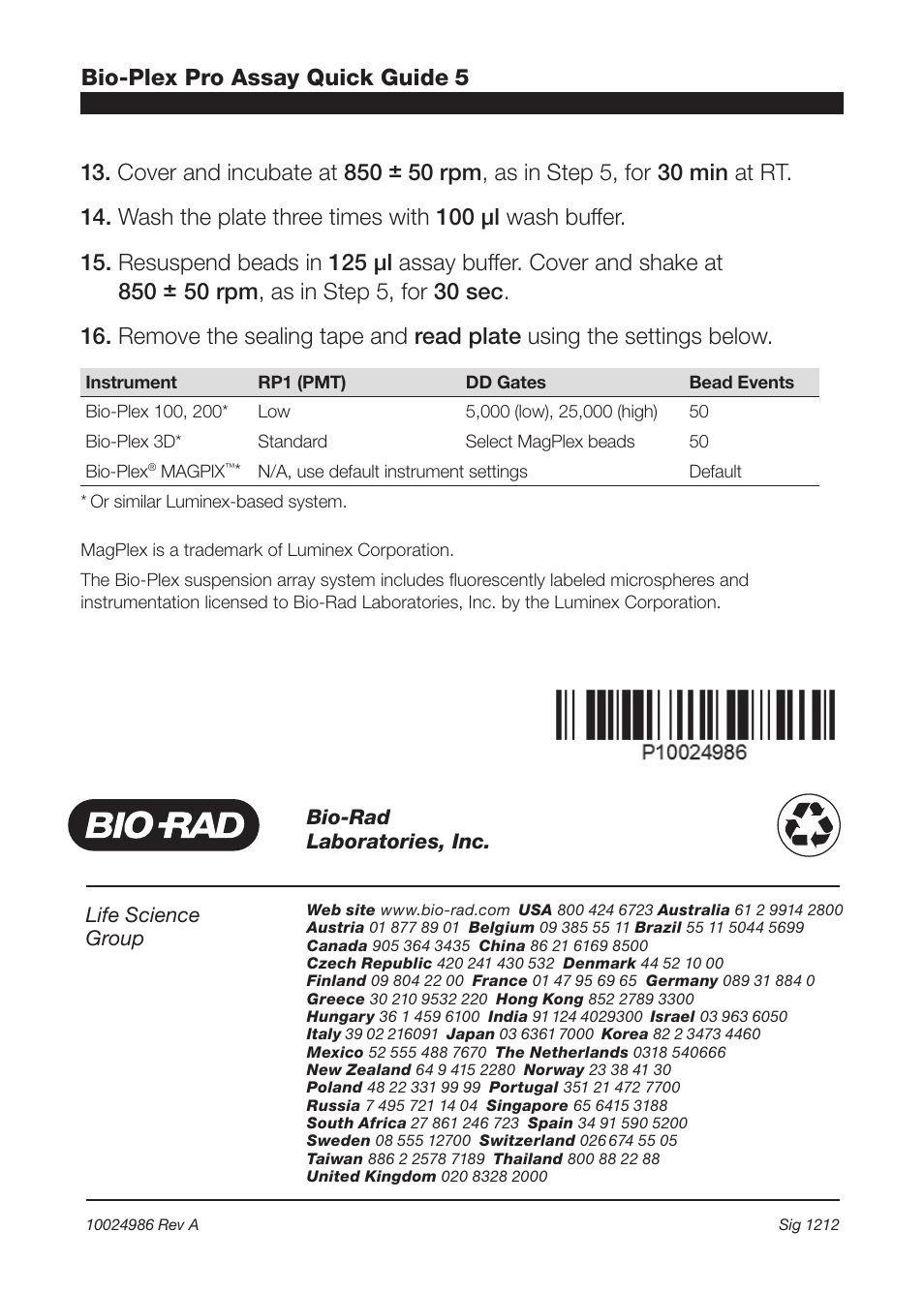 Bio-Rad Bio-Plex Pro™ TGF-β Assays User Manual | Page 4 / 4