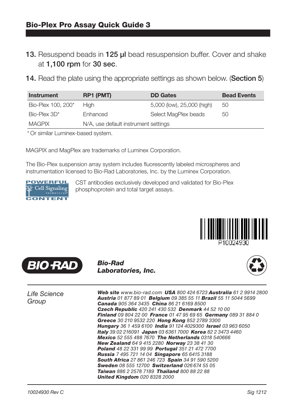 Bio-Rad Bio-Plex Pro™ Magnetic Cell Signaling Assays User Manual | Page 4 / 4