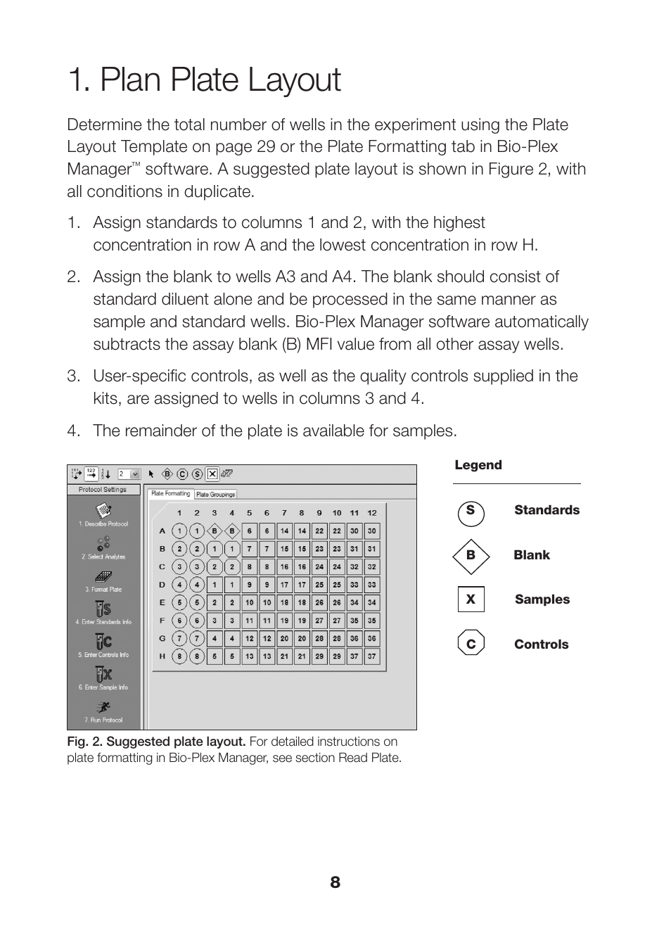 Plan plate layout 8, Plan plate layout | Bio-Rad Human Metabolic and Hormone Assays User Manual | Page 10 / 34