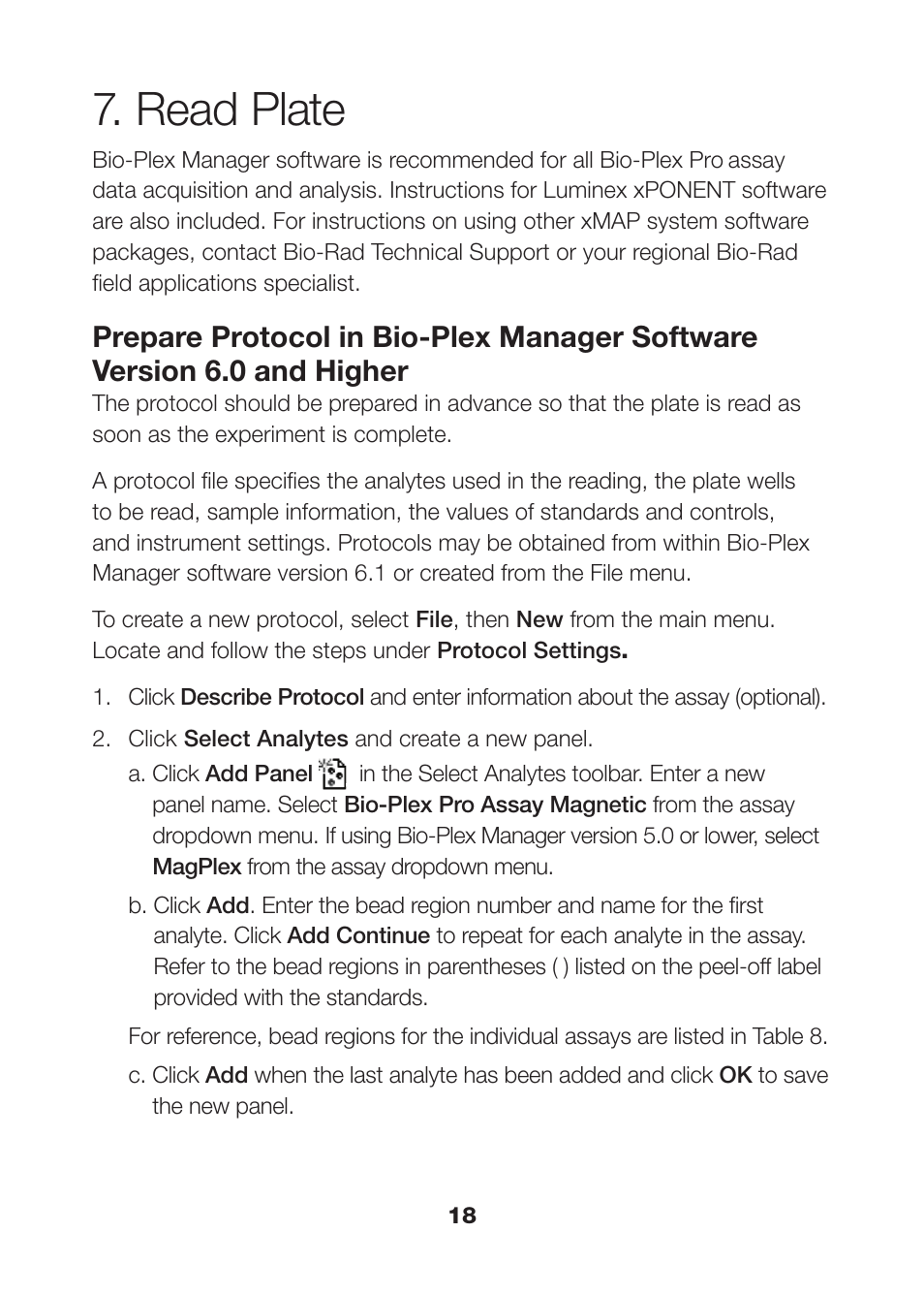 Run the assay 16, Read plate | Bio-Rad Human Metabolic and Hormone Assays User Manual | Page 20 / 34