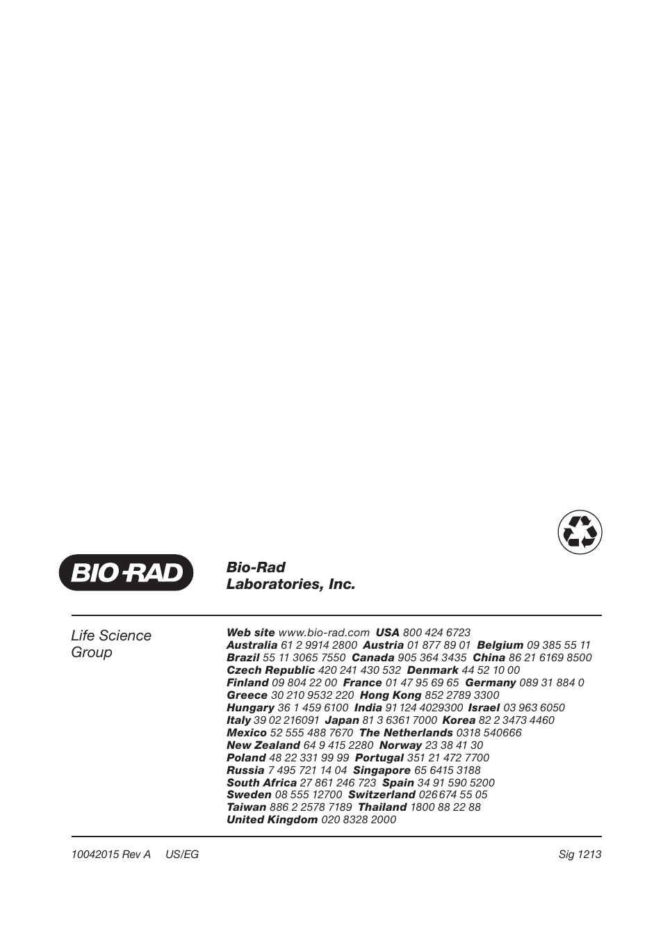 Life science group, Bio-rad laboratories, inc | Bio-Rad Human Metabolic and Hormone Assays User Manual | Page 36 / 36