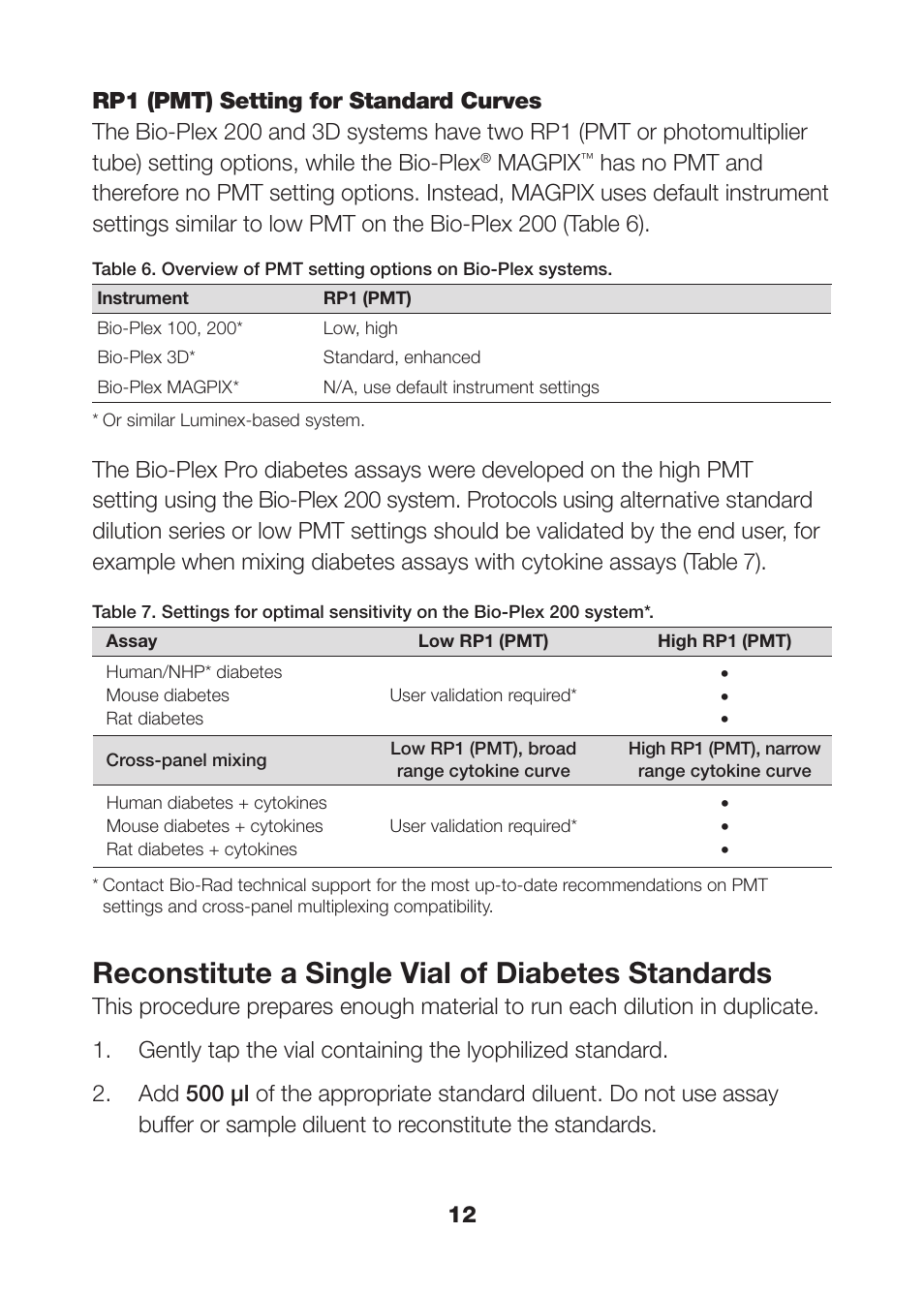 Reconstitute a single vial of diabetes standards, Magpix | Bio-Rad Rat Diabetes Assays User Manual | Page 14 / 50