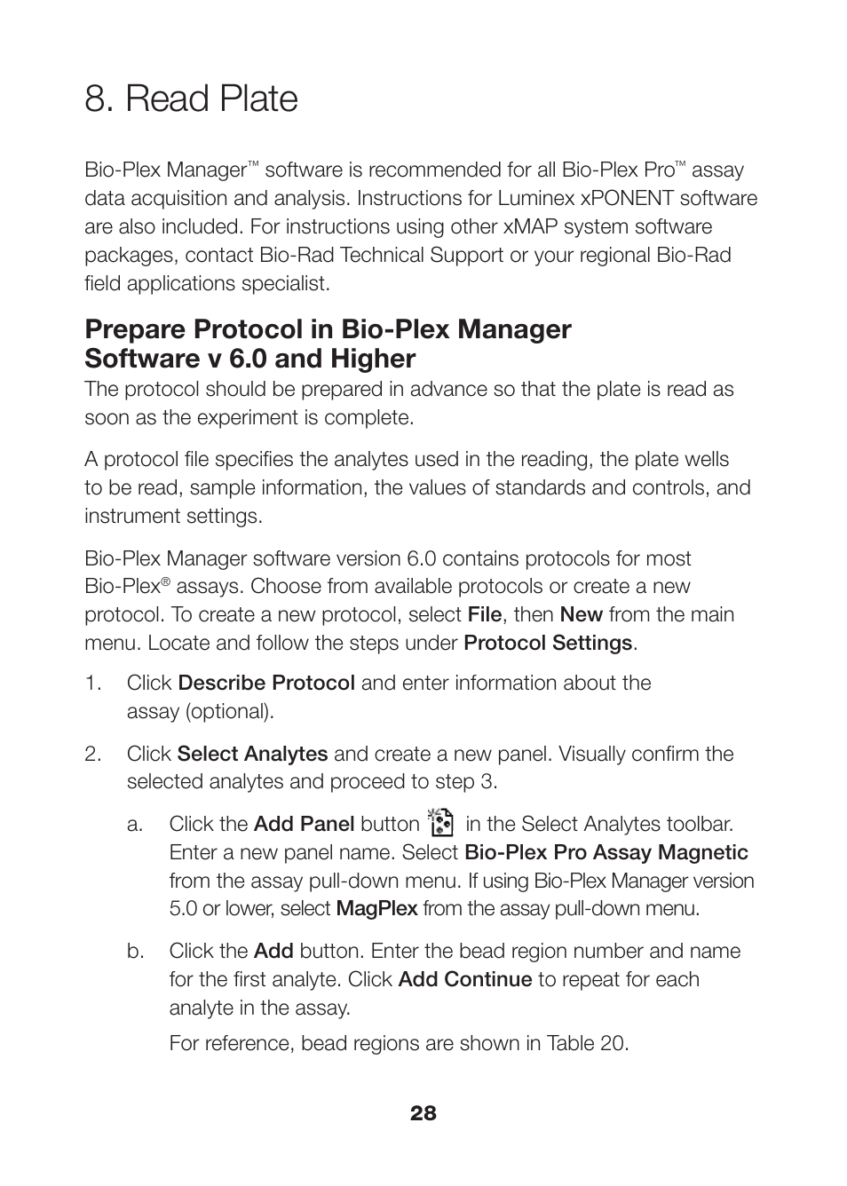 Read plate | Bio-Rad Rat Diabetes Assays User Manual | Page 30 / 50