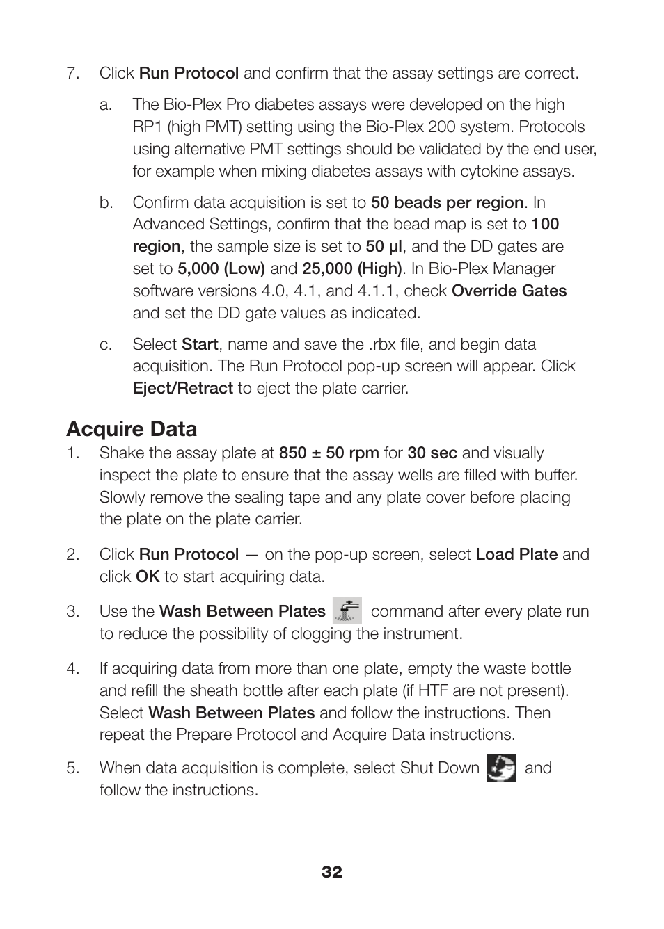 Acquire data | Bio-Rad Rat Diabetes Assays User Manual | Page 34 / 50