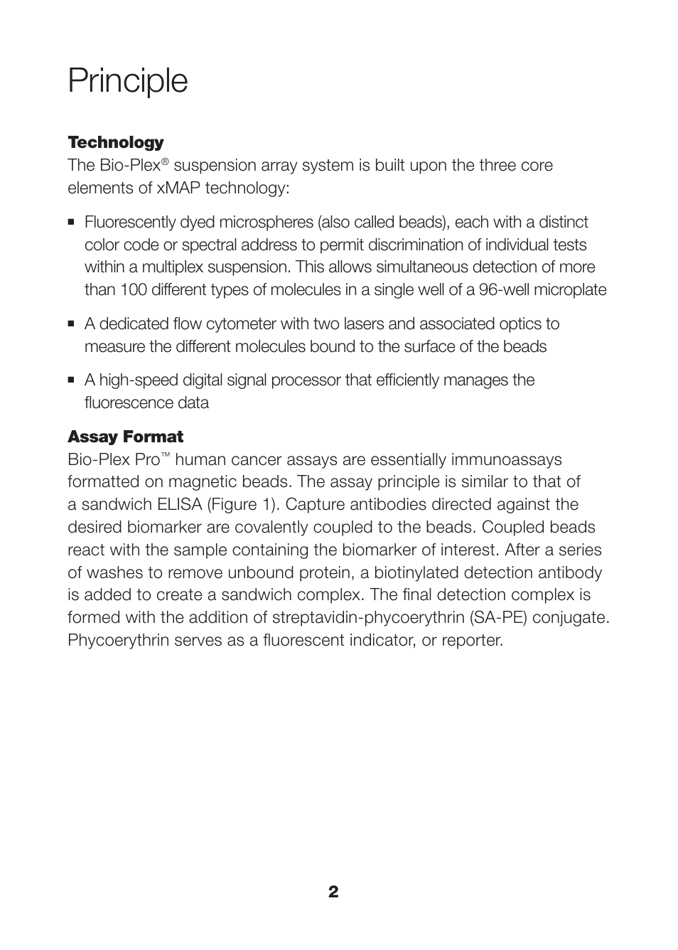 Principle, Principle 2 | Bio-Rad Bio-Plex Pro™ Human Cancer Biomarker Assays User Manual | Page 4 / 42