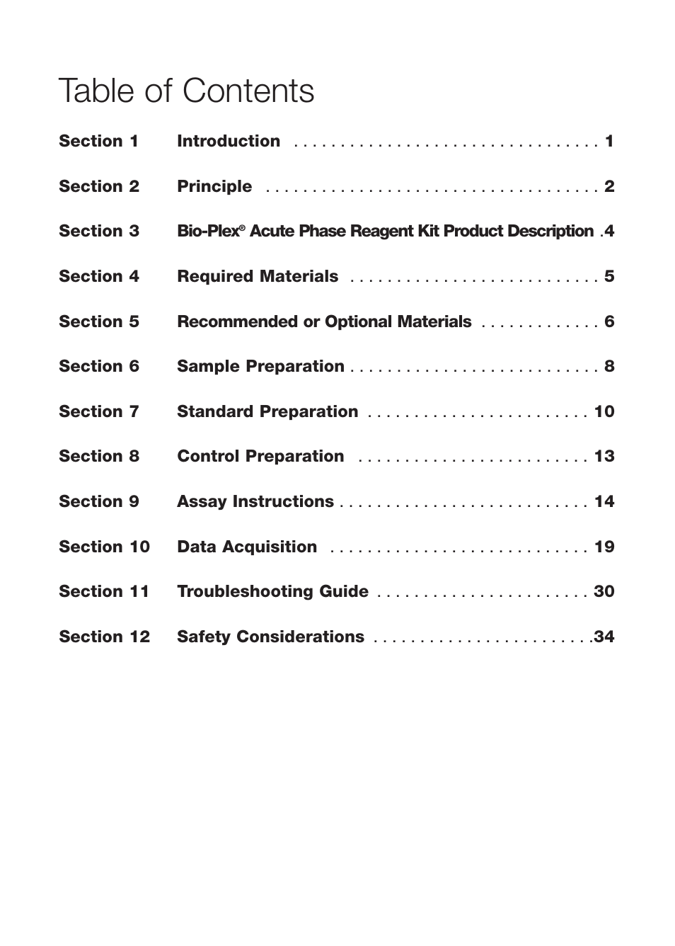 Bio-Rad Bio-Plex Pro Human Acute Phase Reagent and Diluent Kits User Manual | Page 3 / 40