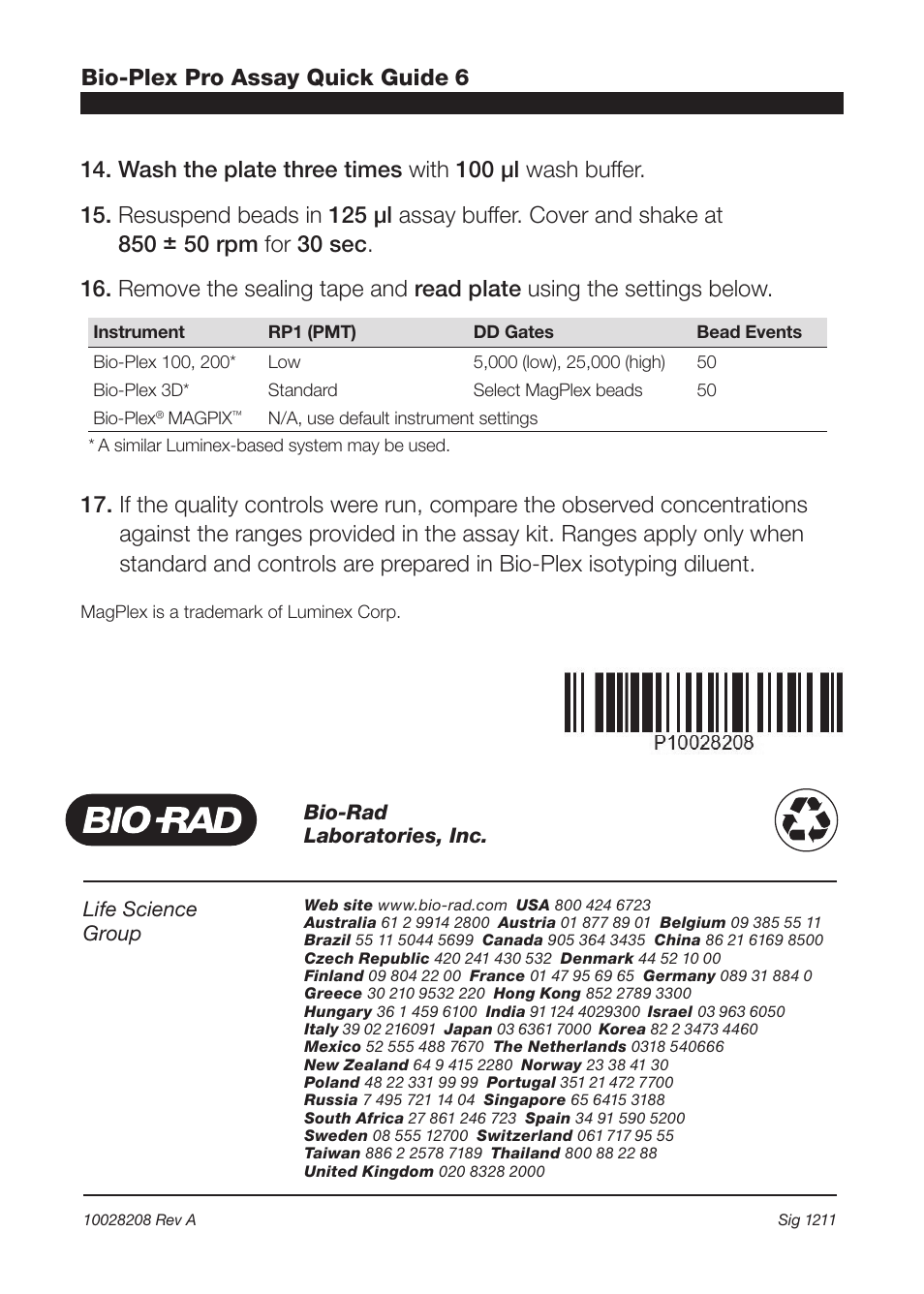 Bio-Rad Bio-Plex Pro™ Human Isotyping Assays User Manual | Page 4 / 4