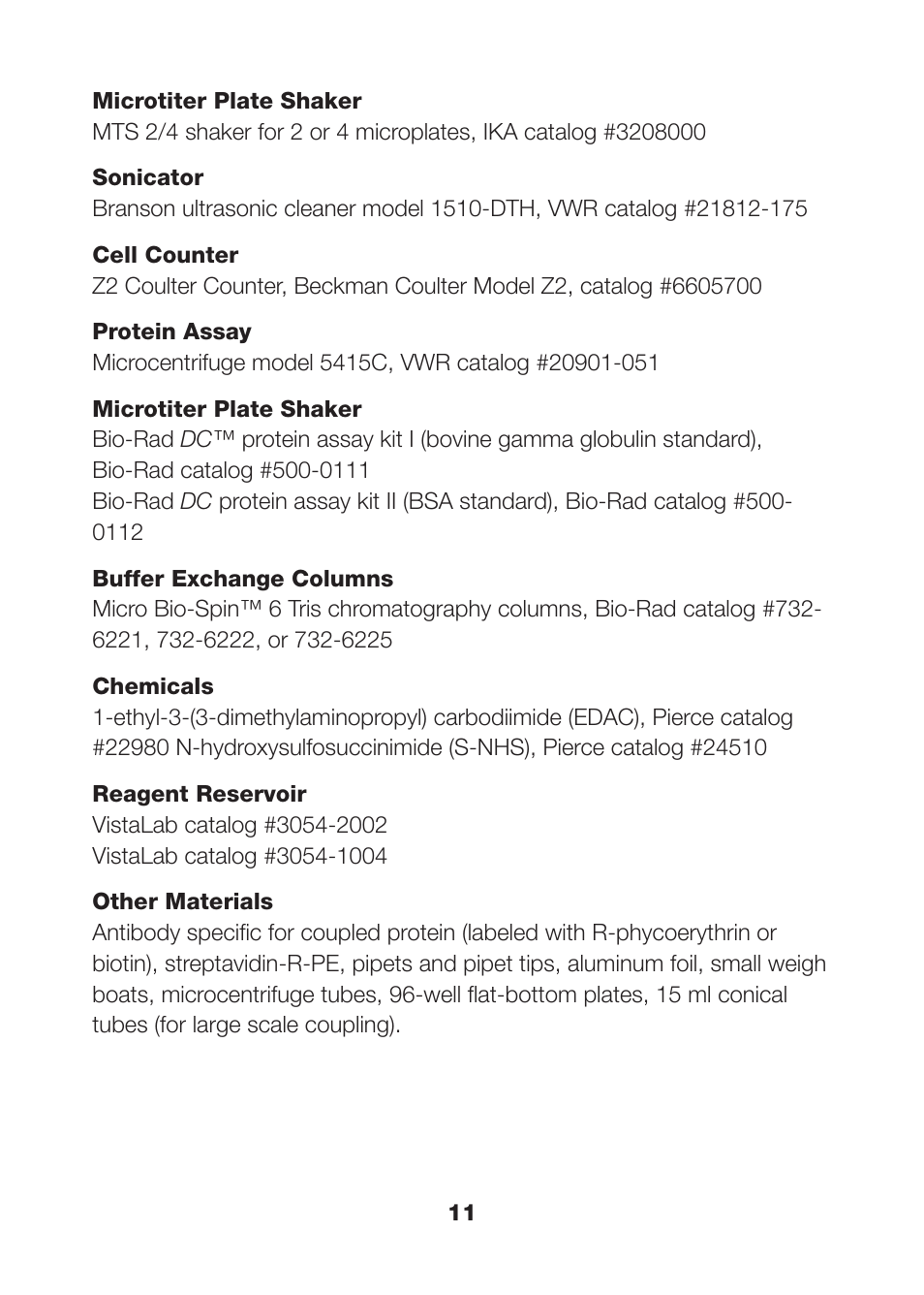 Bio-Rad Nonmagnetic Beads and Related Reagents User Manual | Page 13 / 37