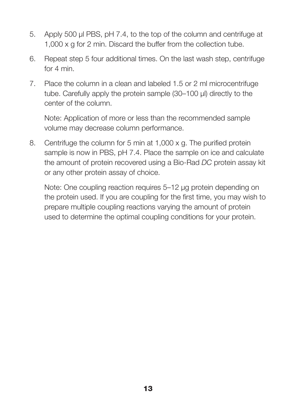 Bio-Rad Nonmagnetic Beads and Related Reagents User Manual | Page 15 / 37