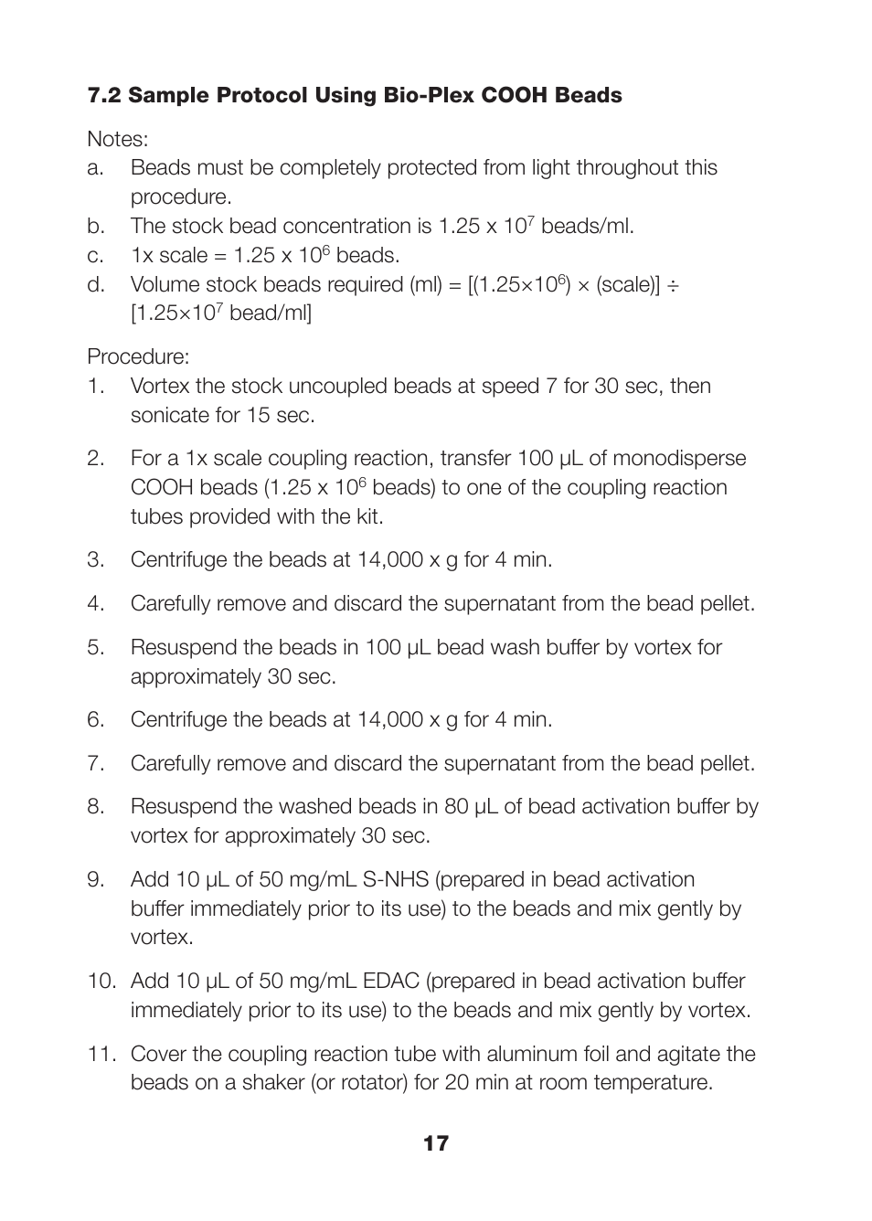 Bio-Rad Nonmagnetic Beads and Related Reagents User Manual | Page 19 / 37