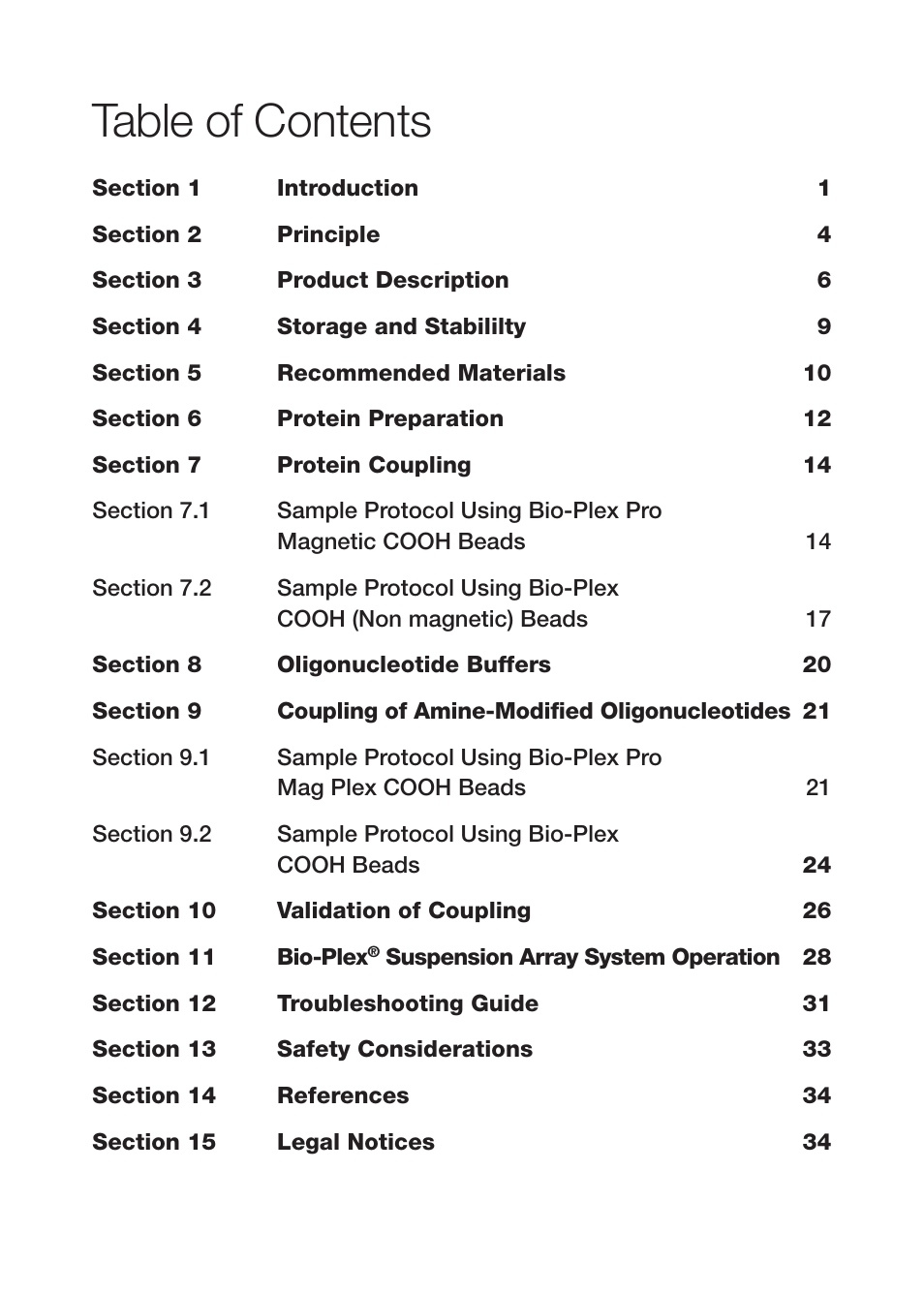 Bio-Rad Nonmagnetic Beads and Related Reagents User Manual | Page 2 / 37