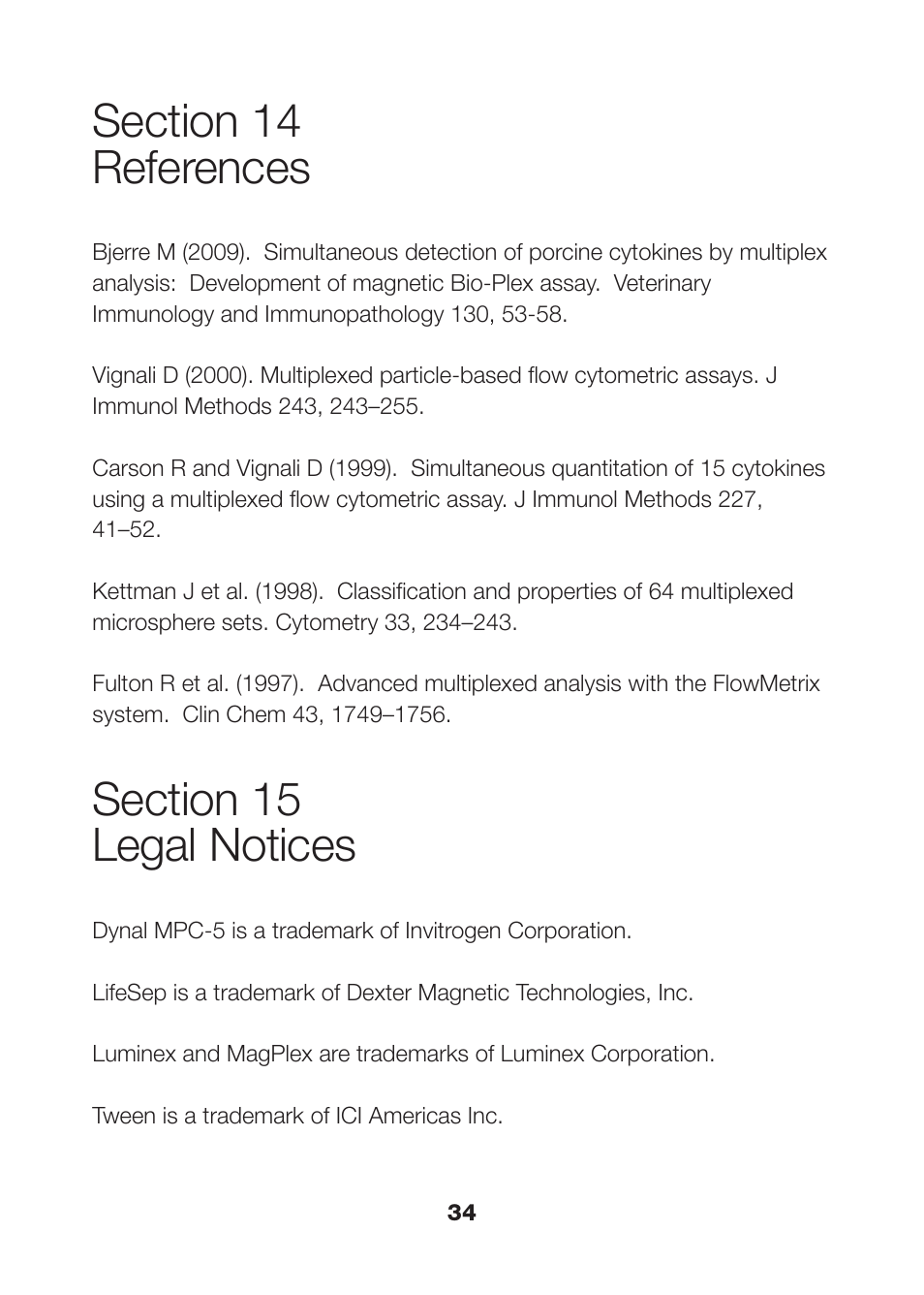 Bio-Rad Nonmagnetic Beads and Related Reagents User Manual | Page 36 / 37