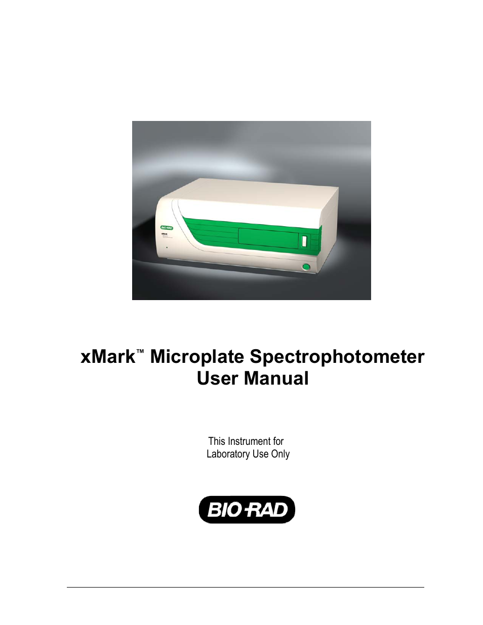 Bio-Rad xMark™ Microplate Absorbance Spectrophotometer User Manual | 20 pages